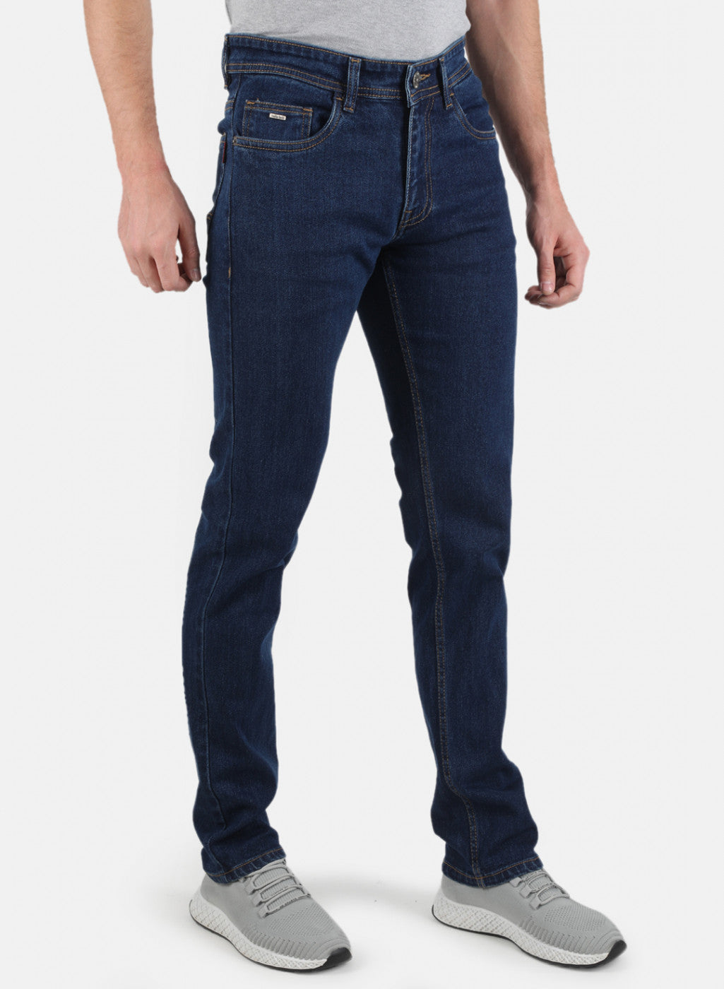 Men Navy Blue Narrow Fit Denim