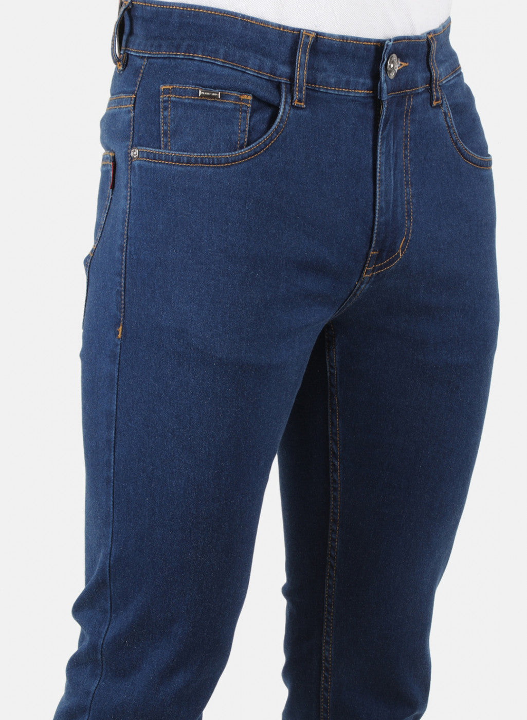 Men Navy Blue Narrow Fit Denim