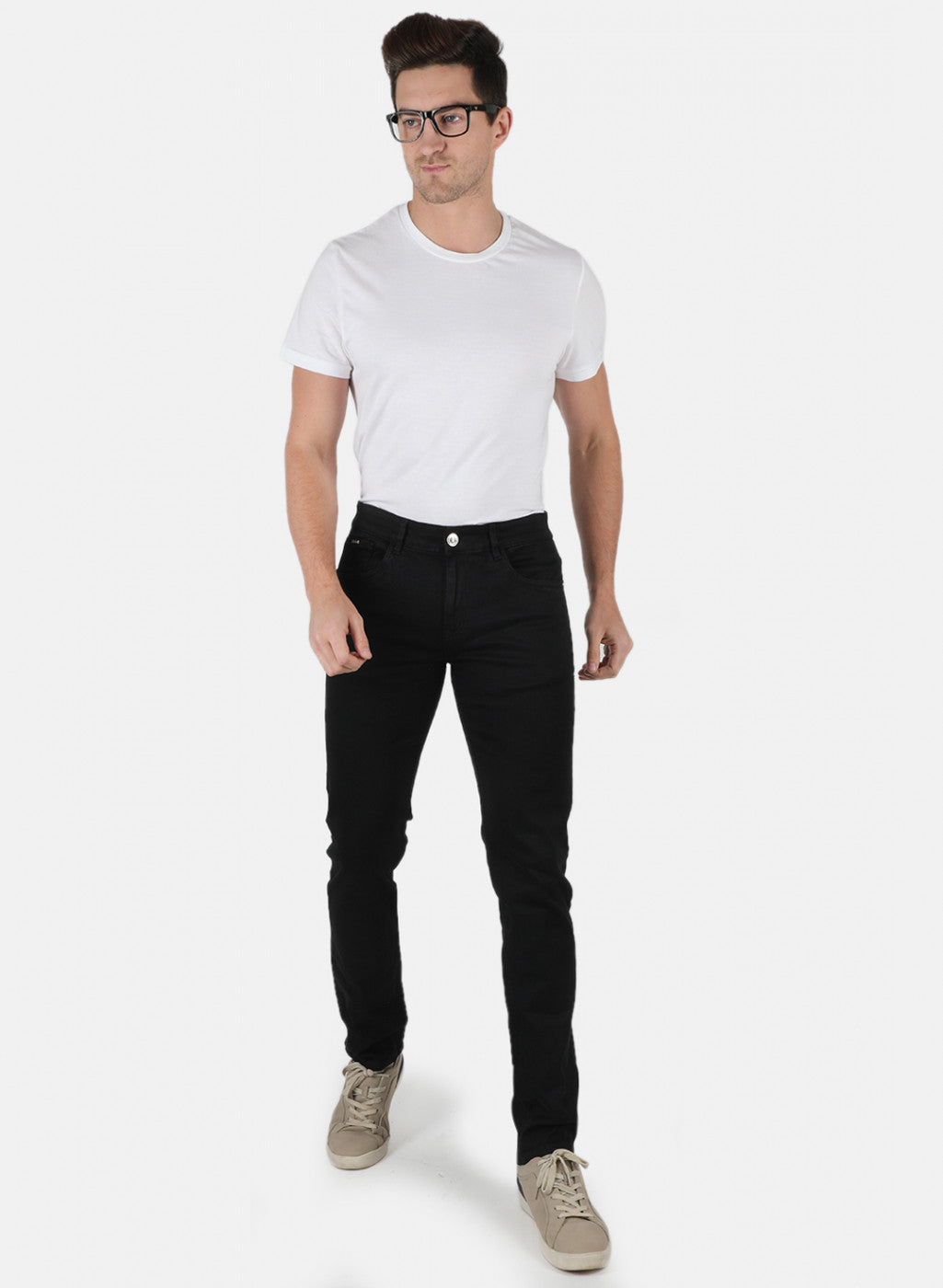 Men Black Narrow Fit Denim