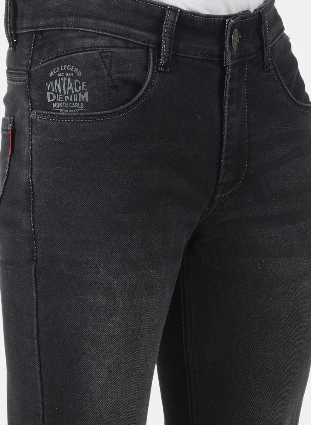 Men Black Narrow Fit Denim