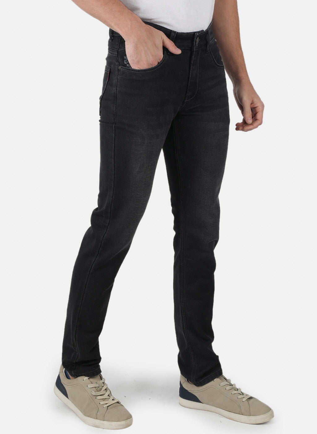 Men Black Narrow Fit Denim