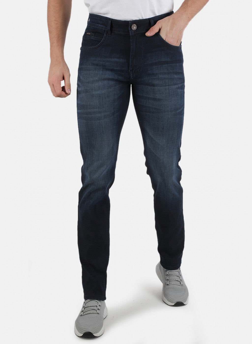 Men Navy Blue Skinny Fit Denim