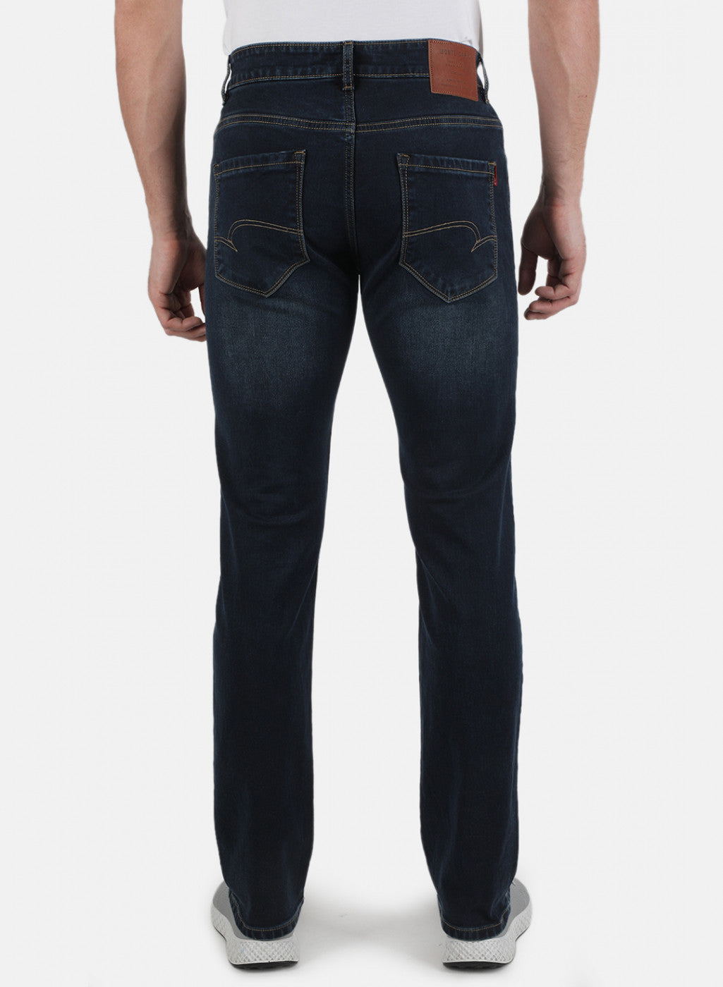 Men Navy Blue Regular Fit Denim
