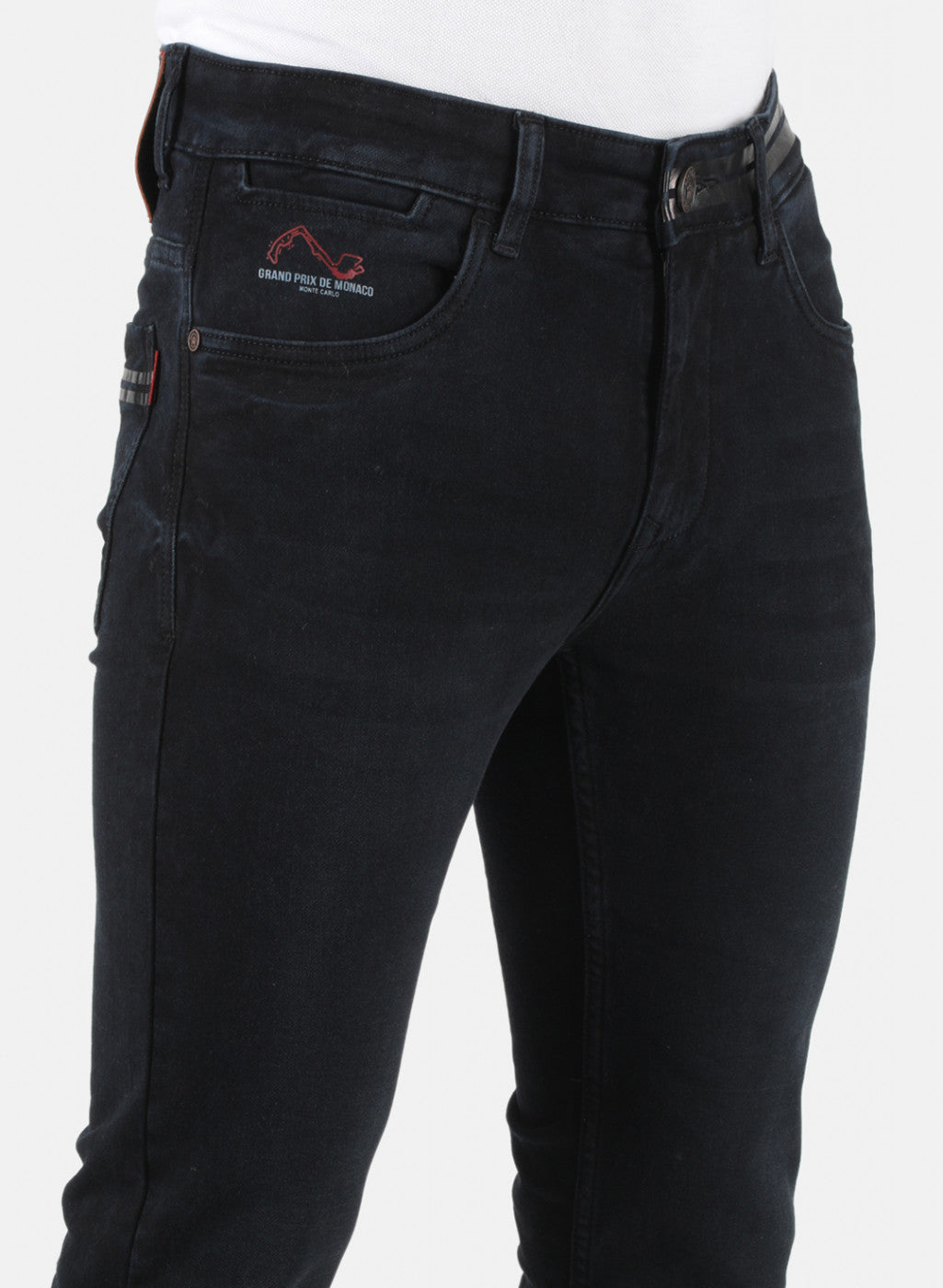 Men Black Narrow Fit Denim