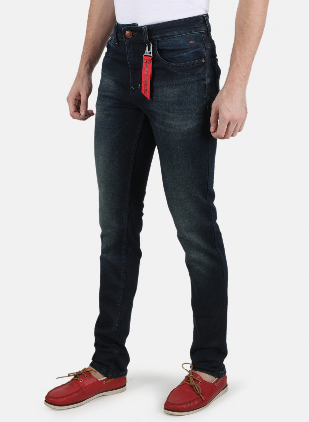 Men Green Narrow Fit Denim