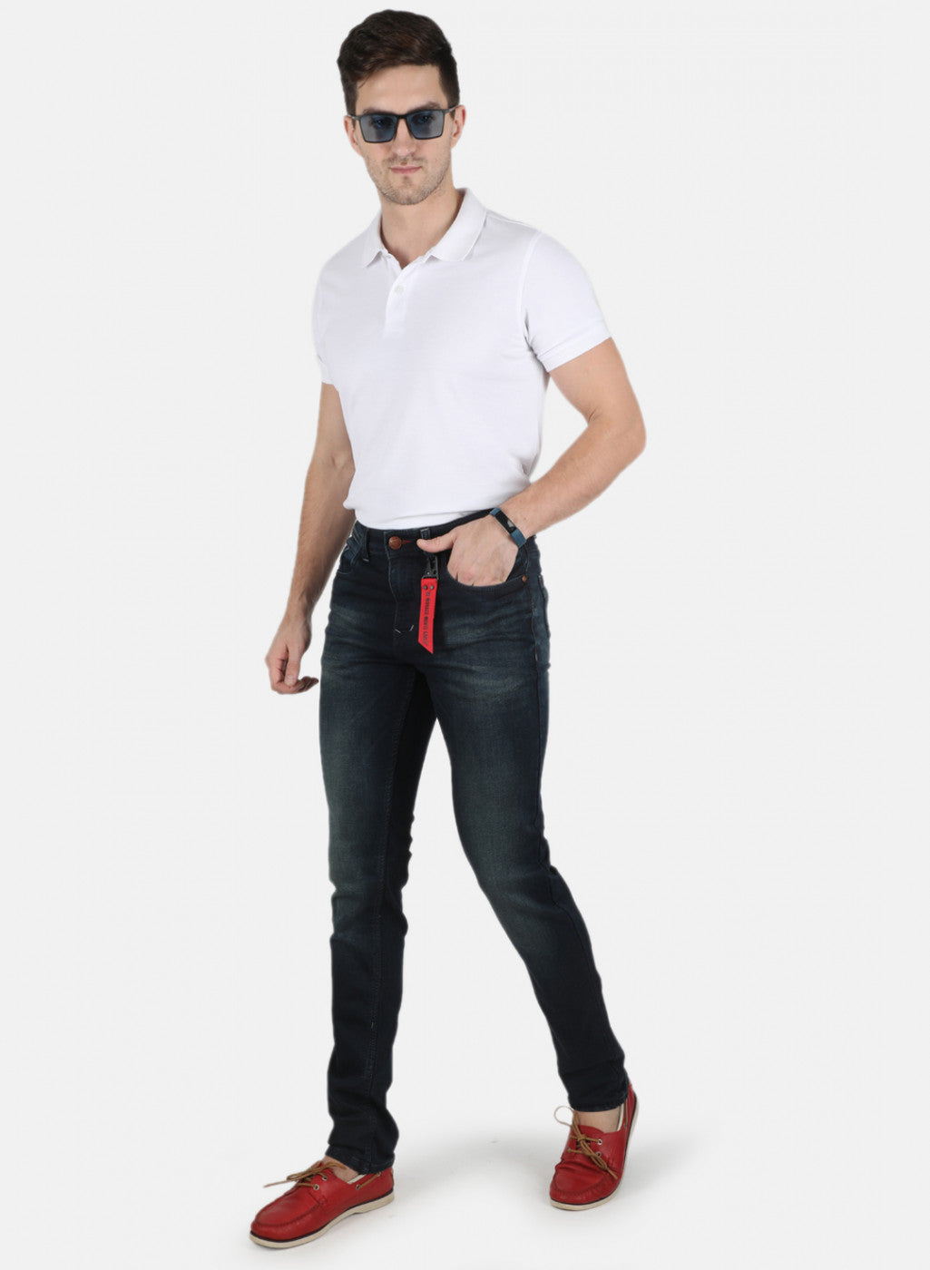 Men Green Narrow Fit Denim