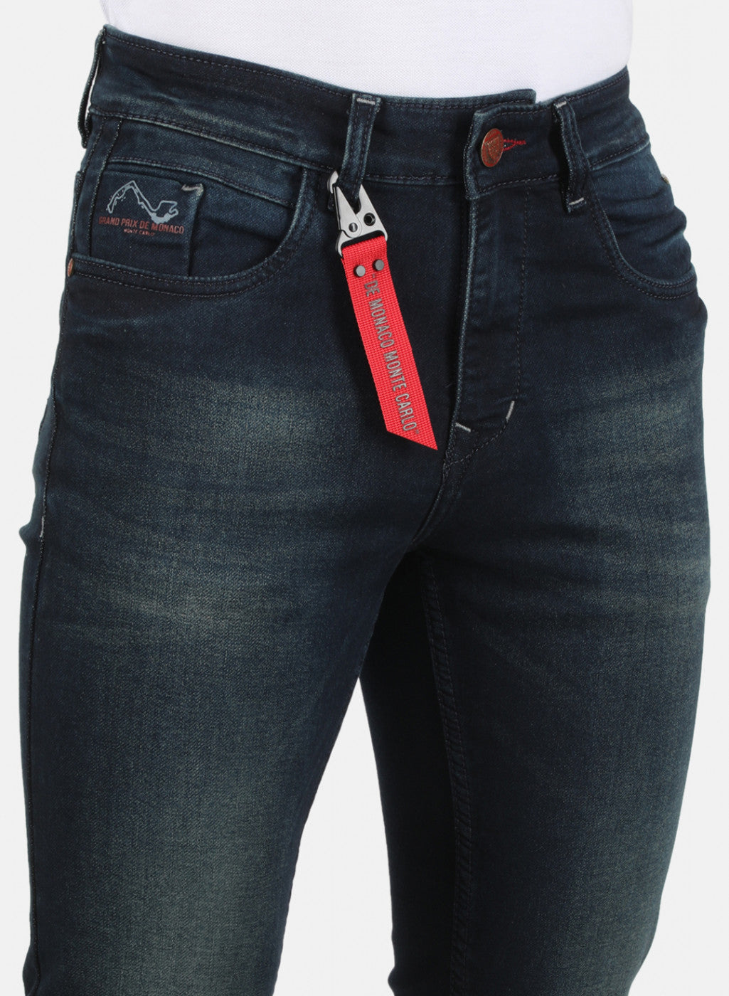 Men Green Narrow Fit Denim