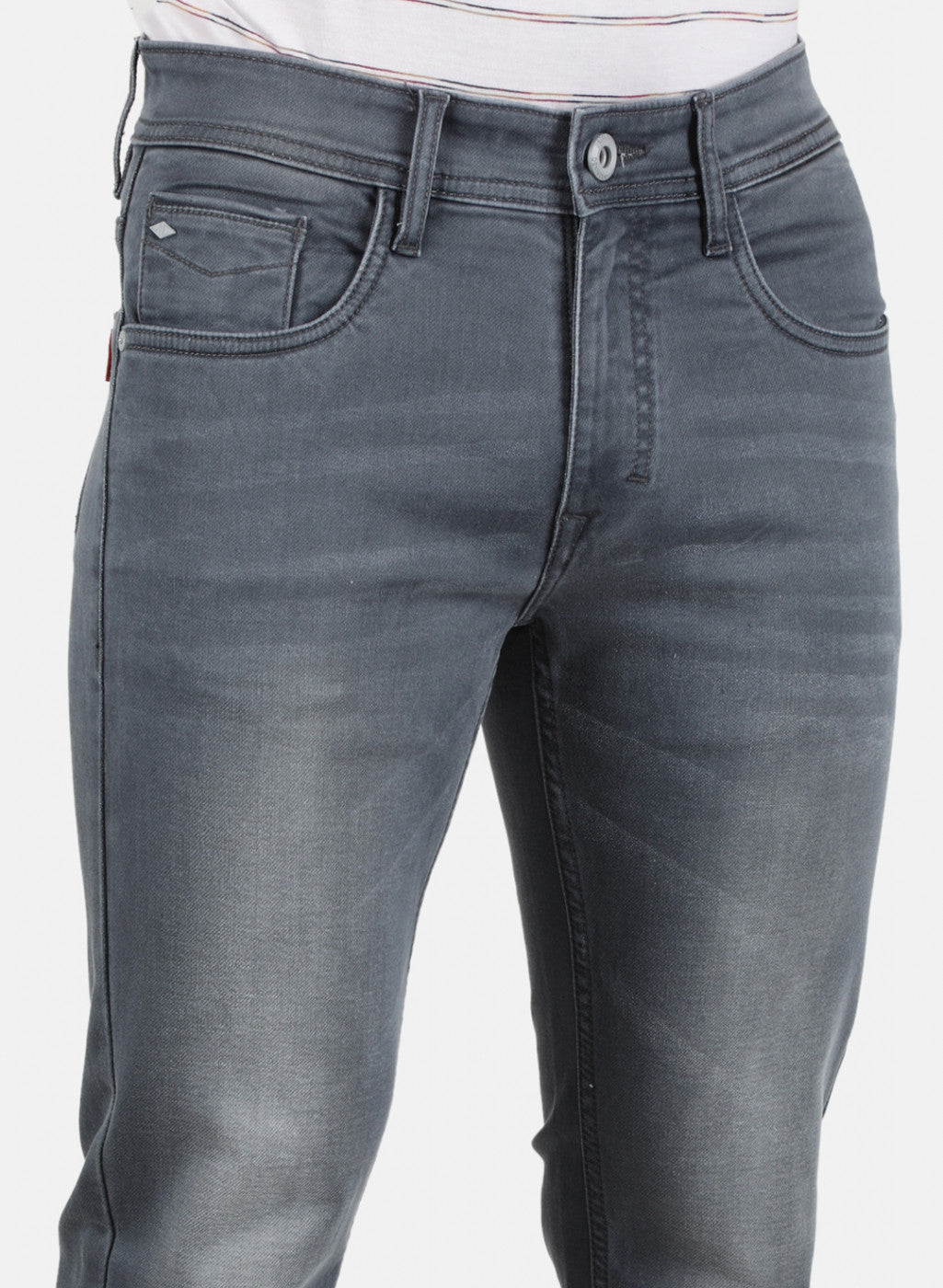 Men Grey Narrow Fit Denim
