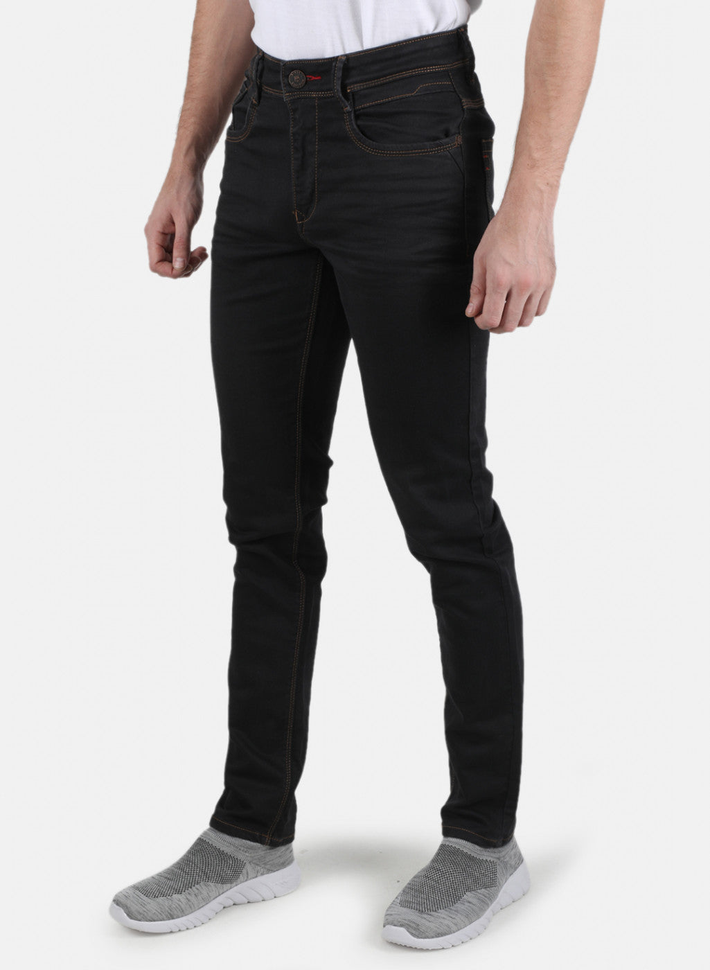 Men Navy Blue Narrow Fit Denim