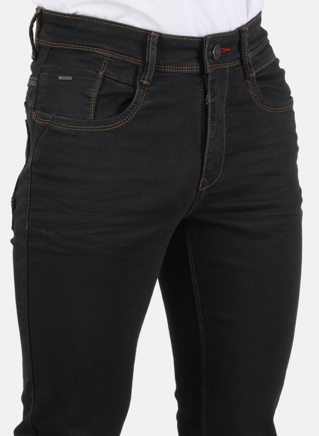 Men Navy Blue Narrow Fit Denim