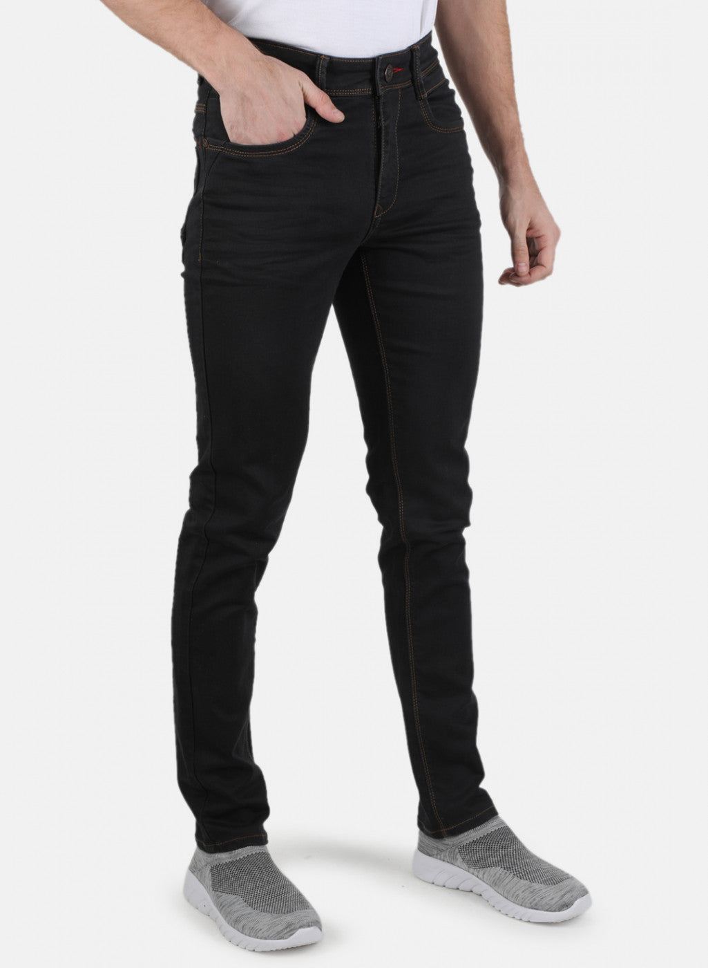 Men Navy Blue Narrow Fit Denim