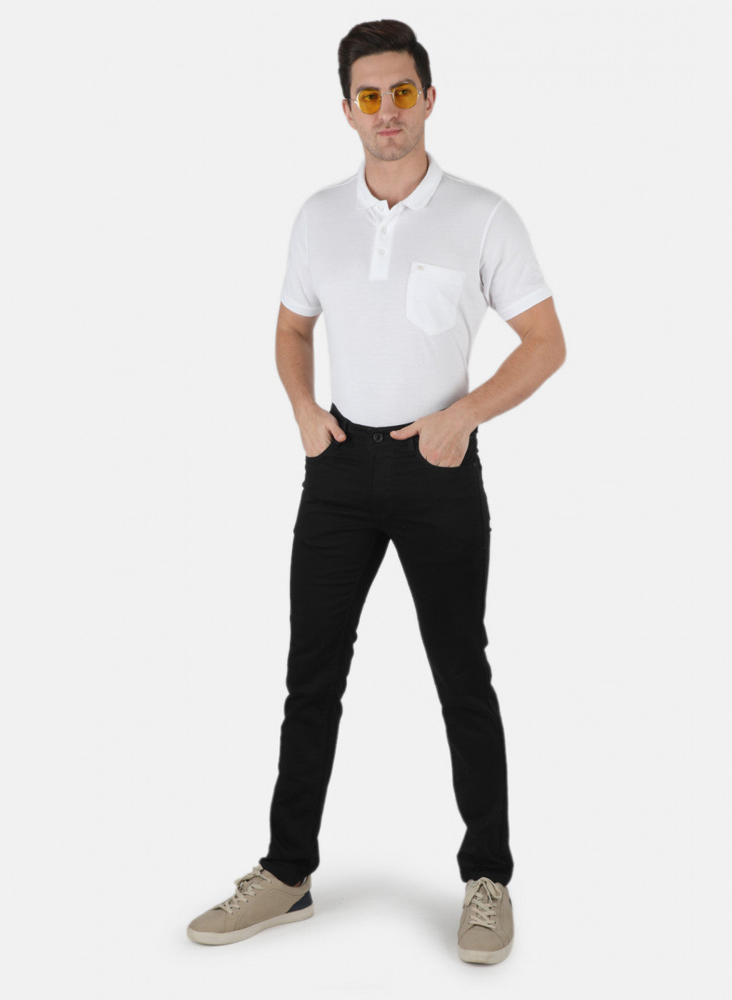 Men Black Skinny Fit Denim