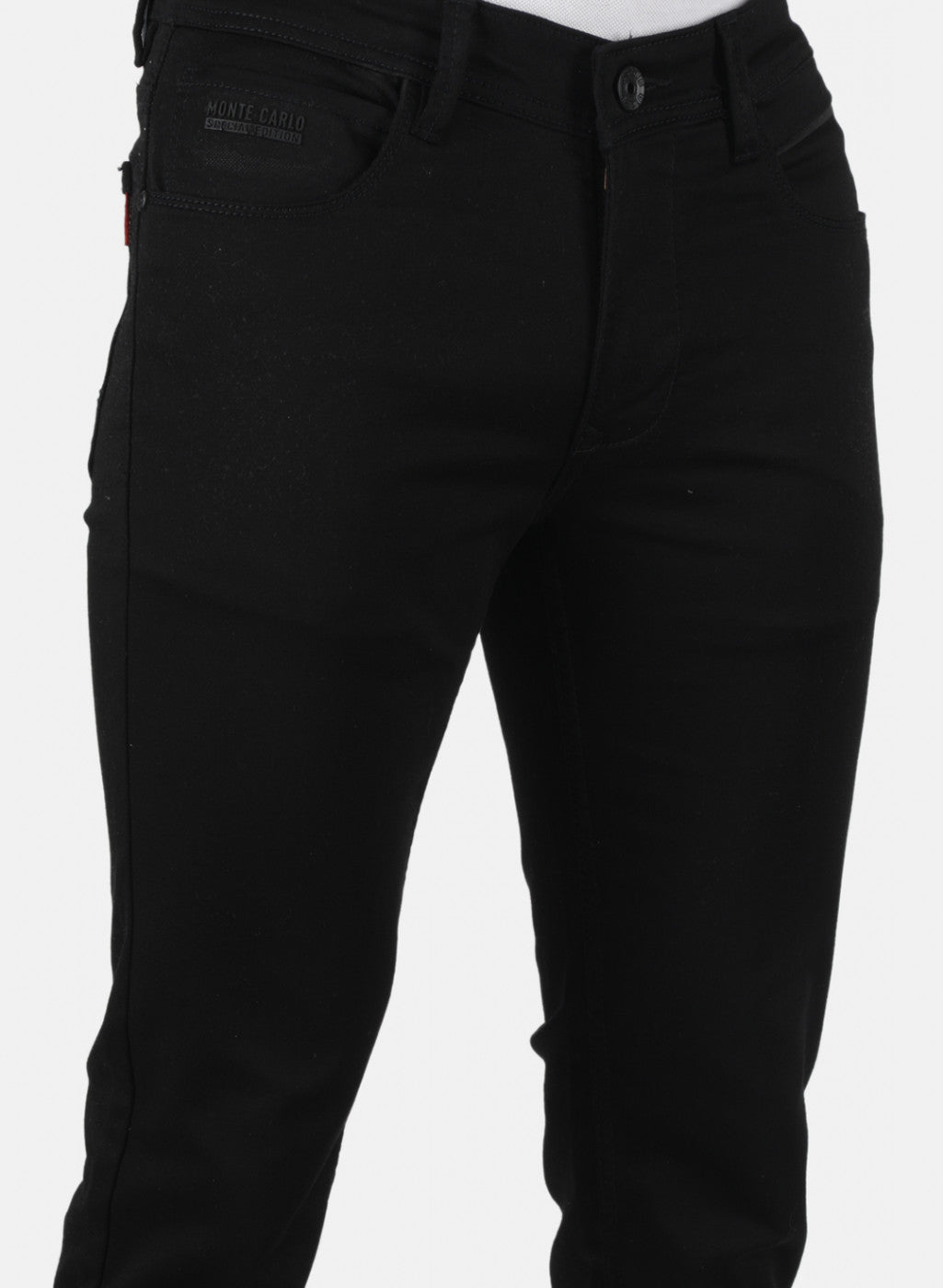 Men Black Skinny Fit Denim