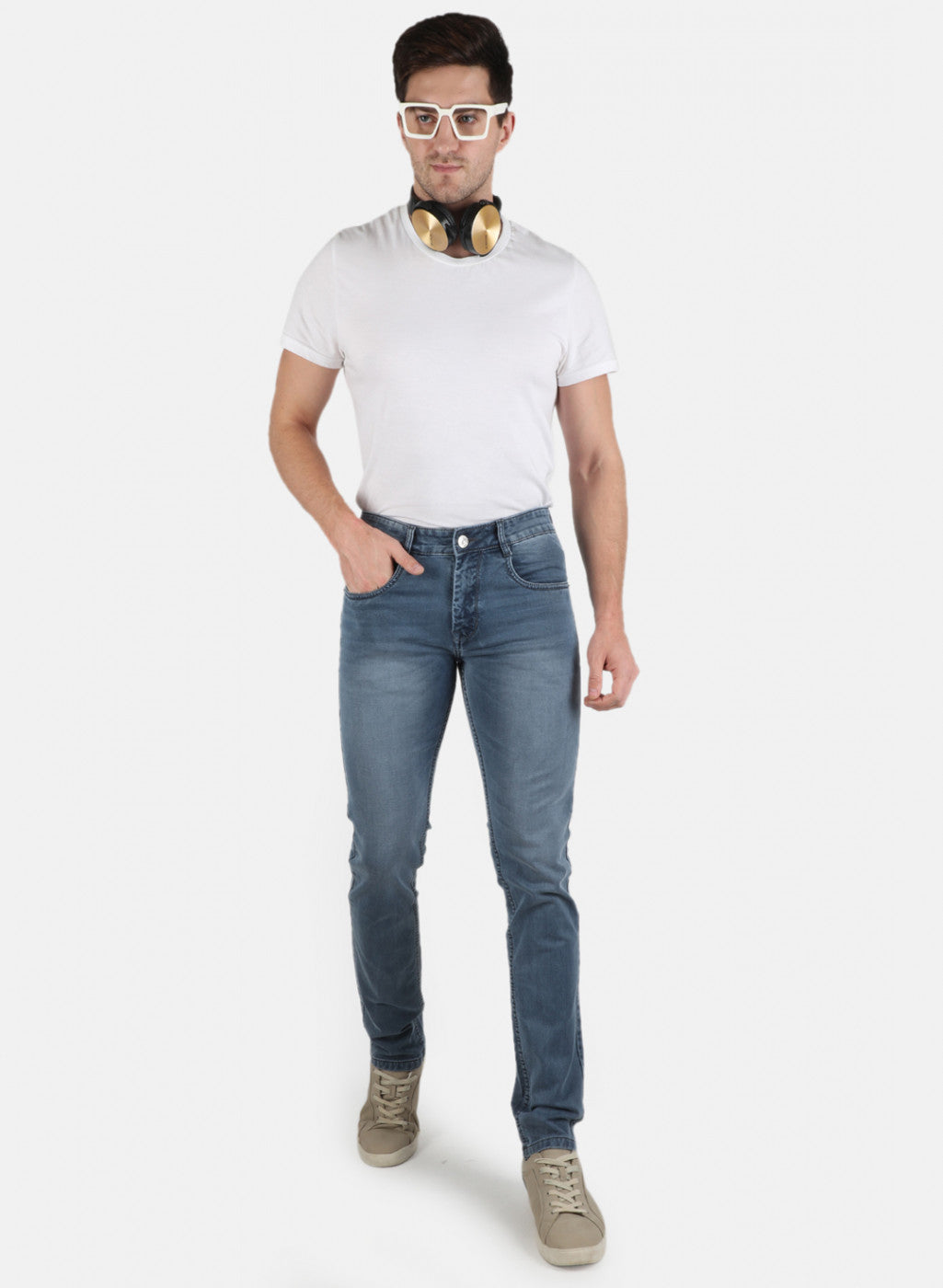 Men Blue Narrow Fit Denim
