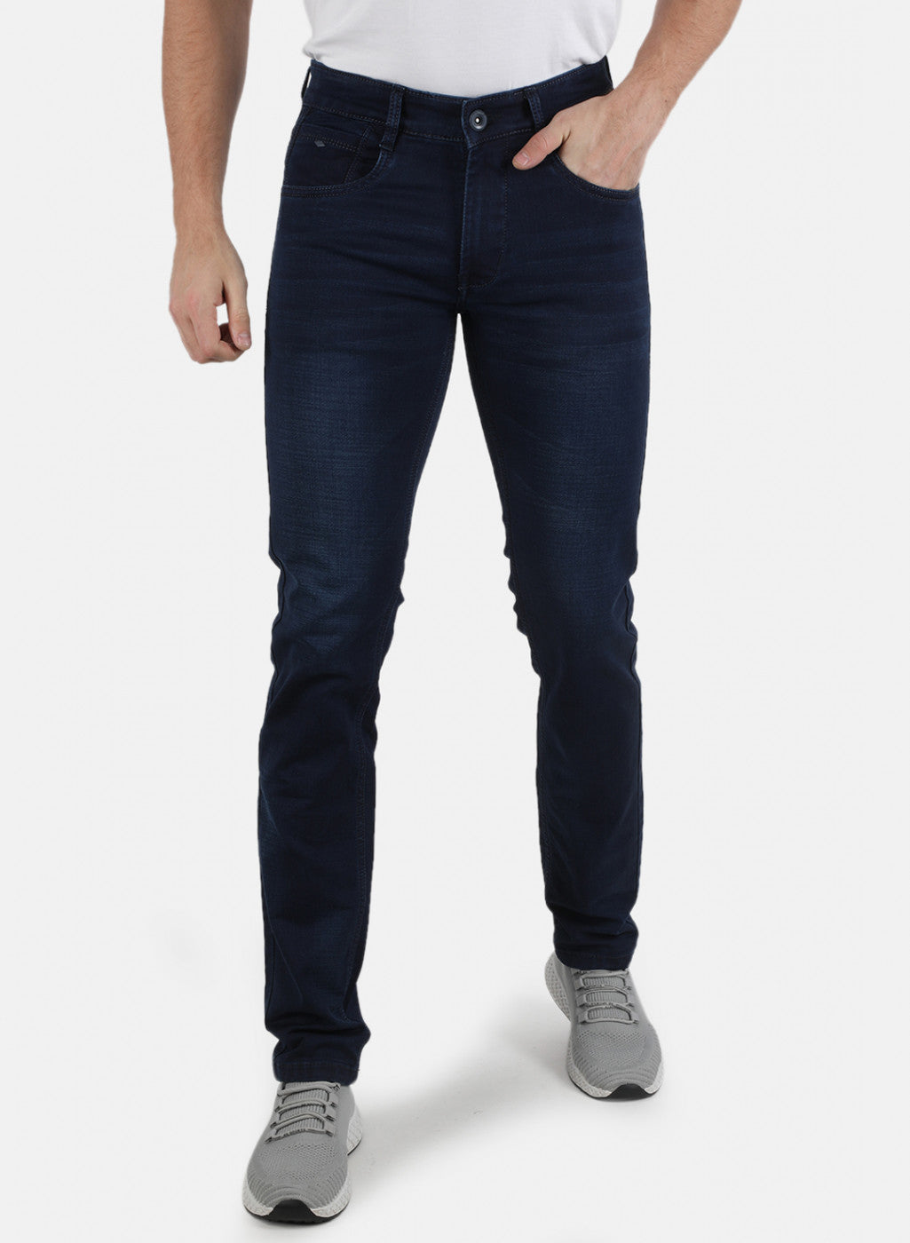 Men Navy Blue Skinny Fit Denim