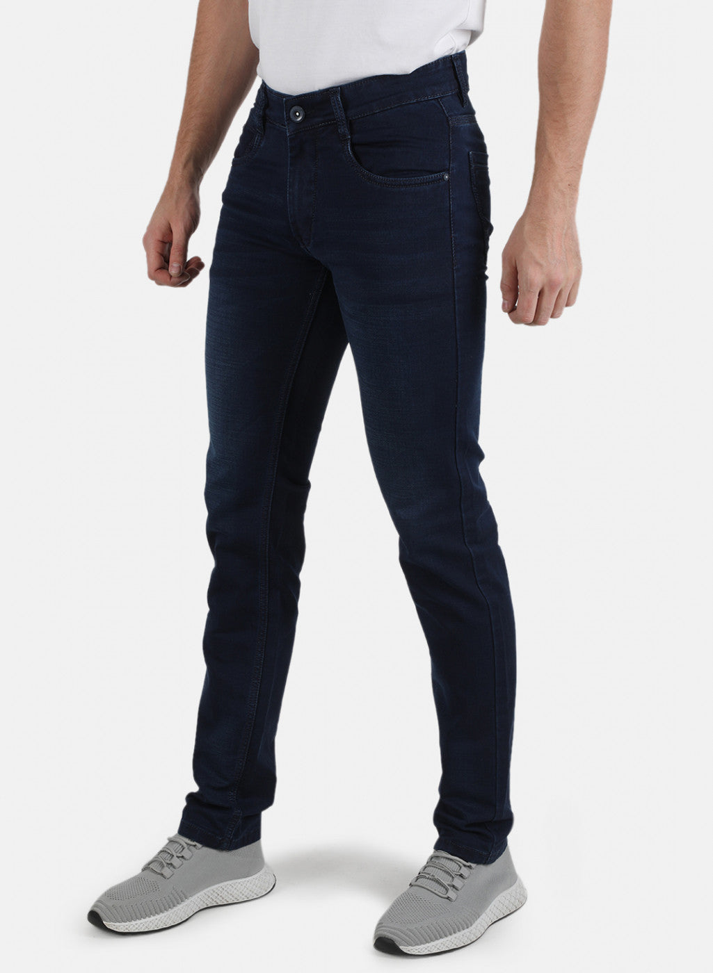 Men Navy Blue Skinny Fit Denim
