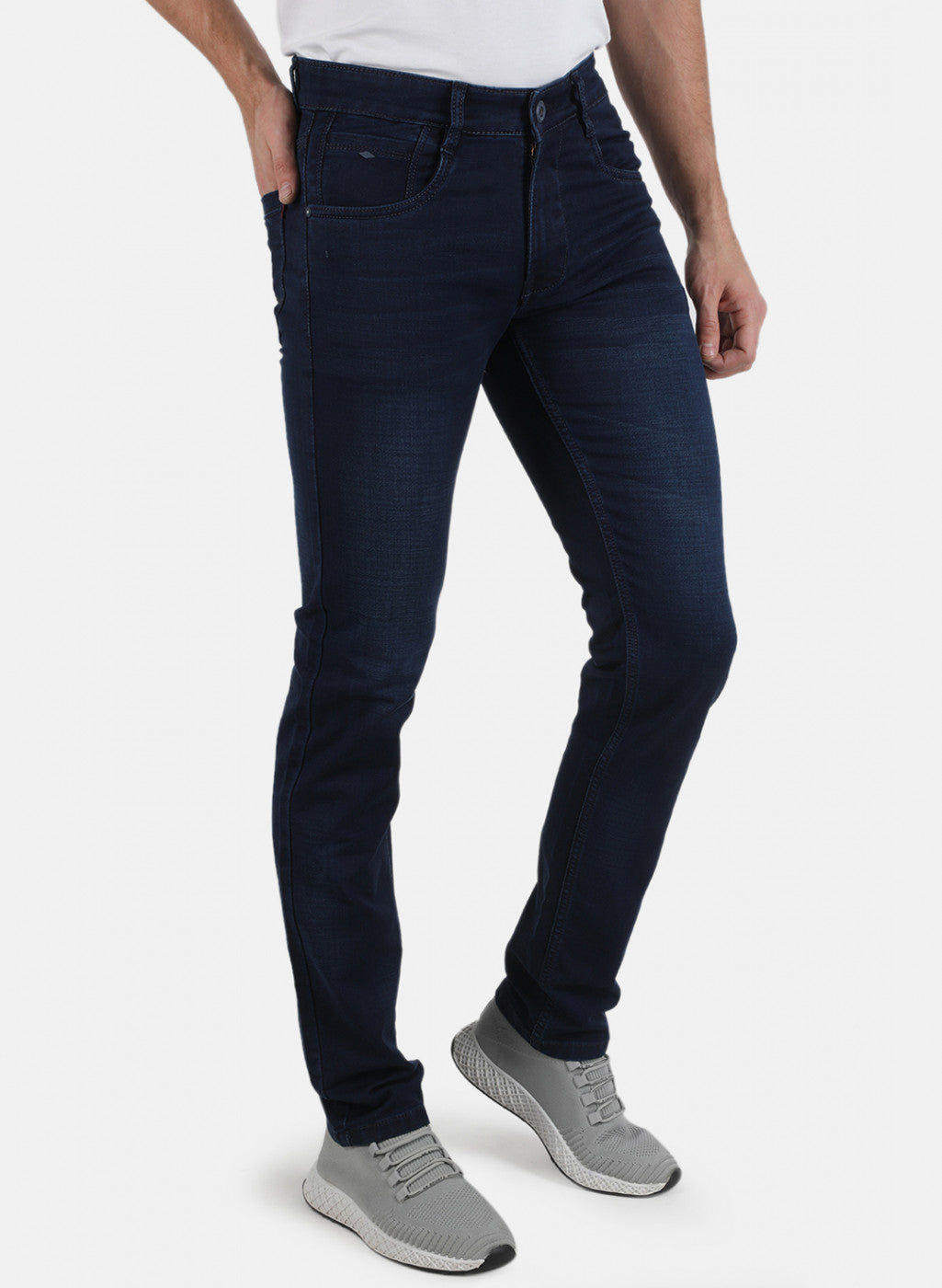 Men Navy Blue Skinny Fit Denim