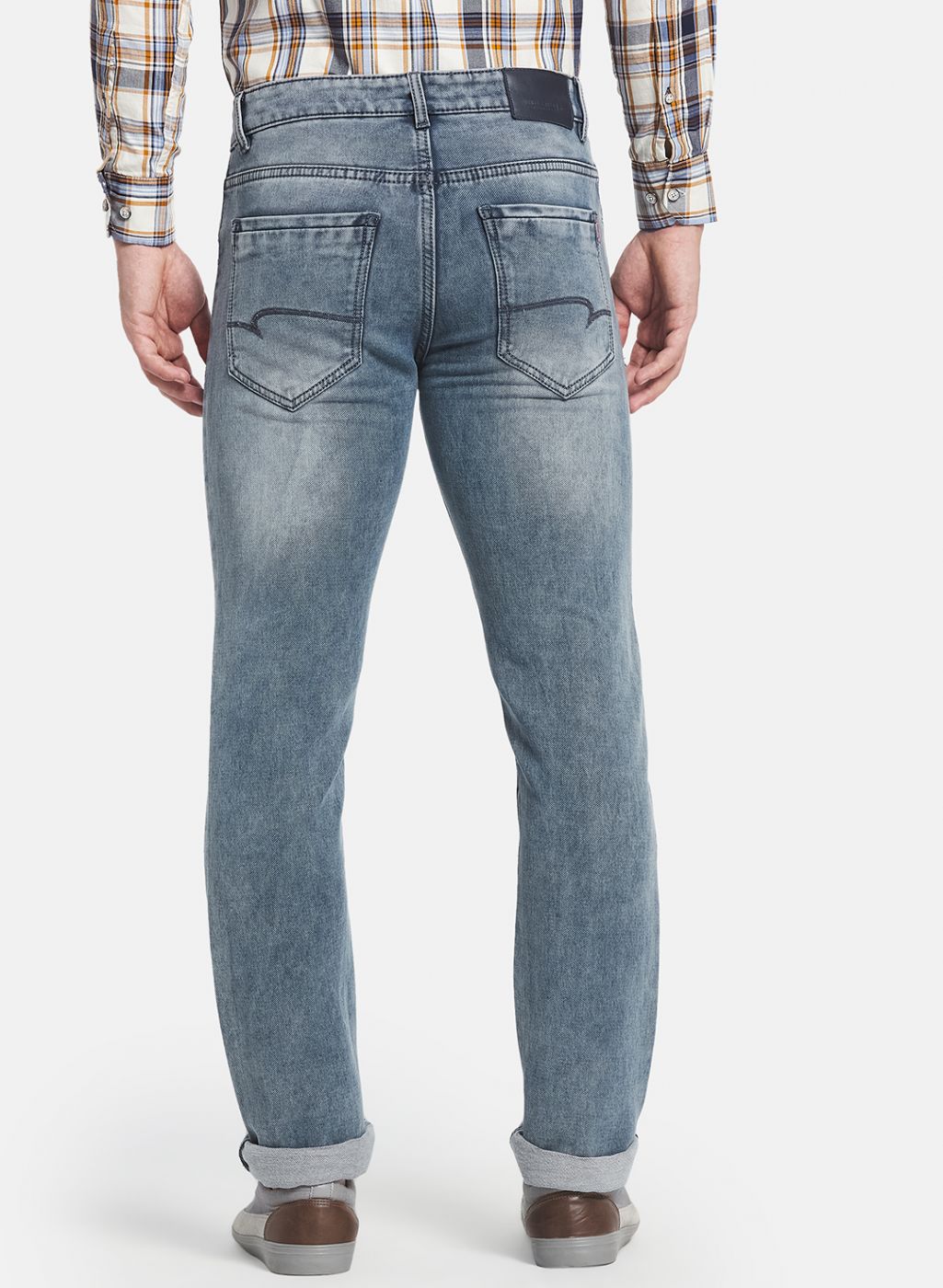 Men Grey Narrow Fit Denim