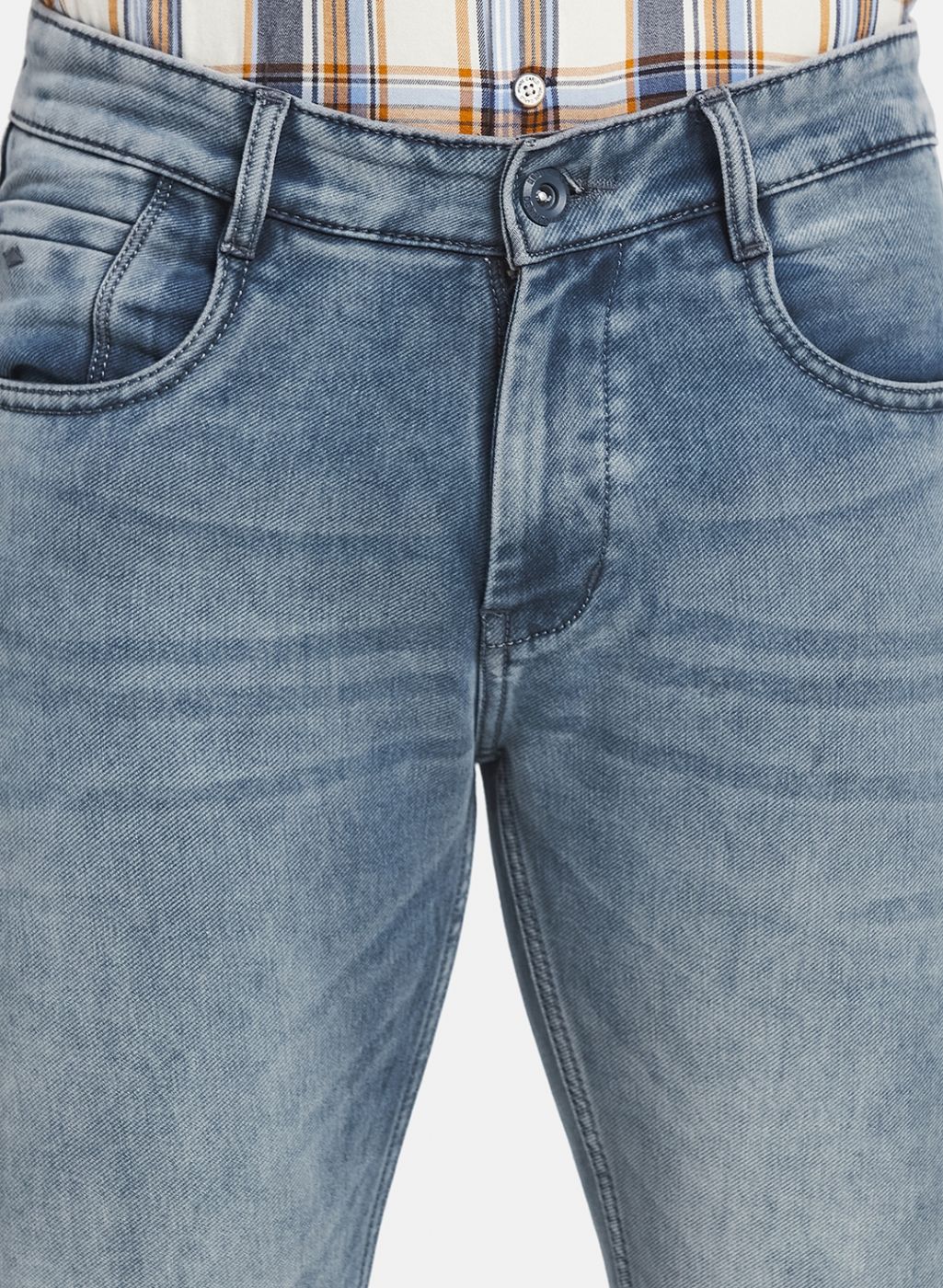 Men Grey Narrow Fit Denim