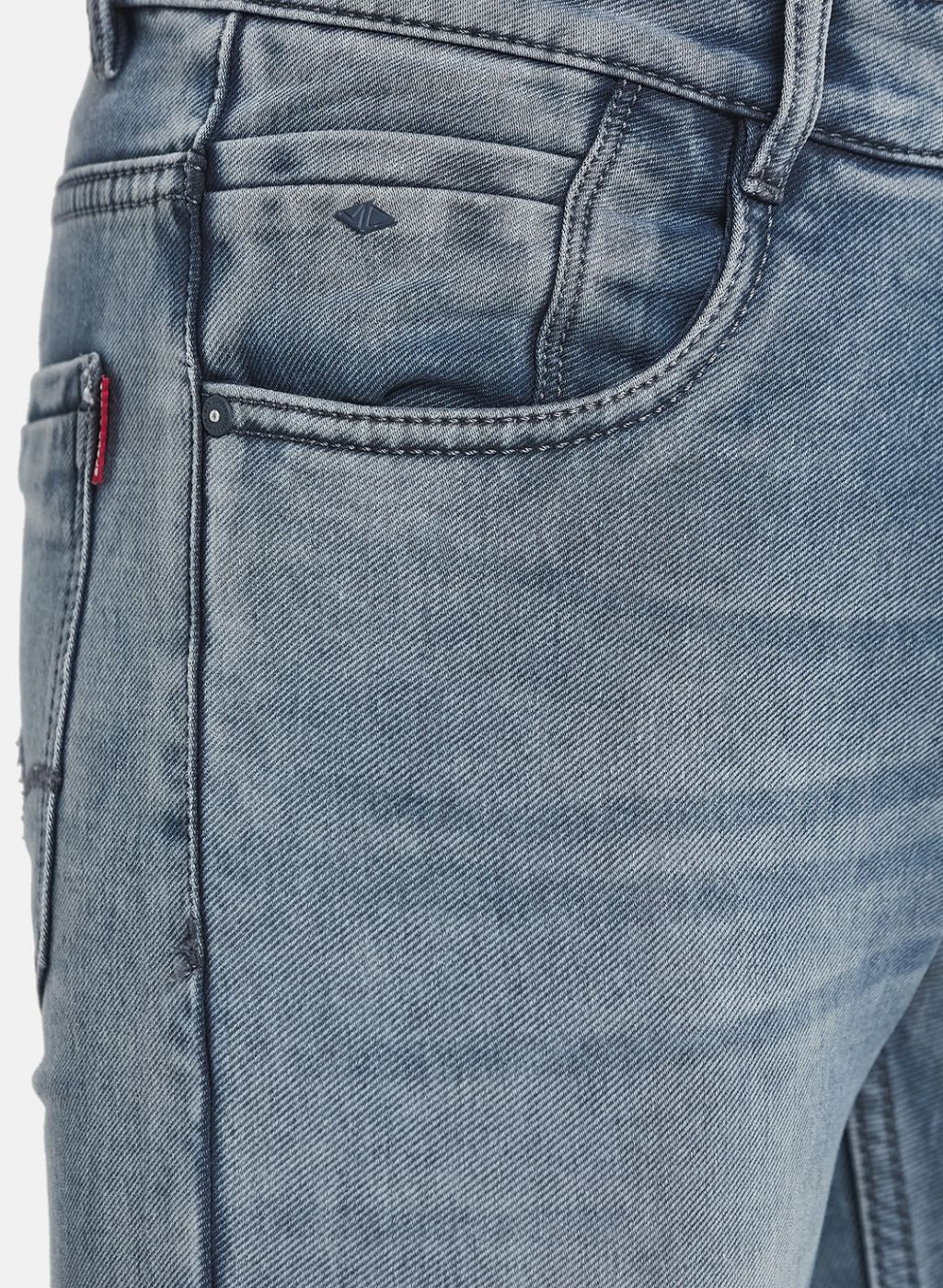 Men Grey Narrow Fit Denim