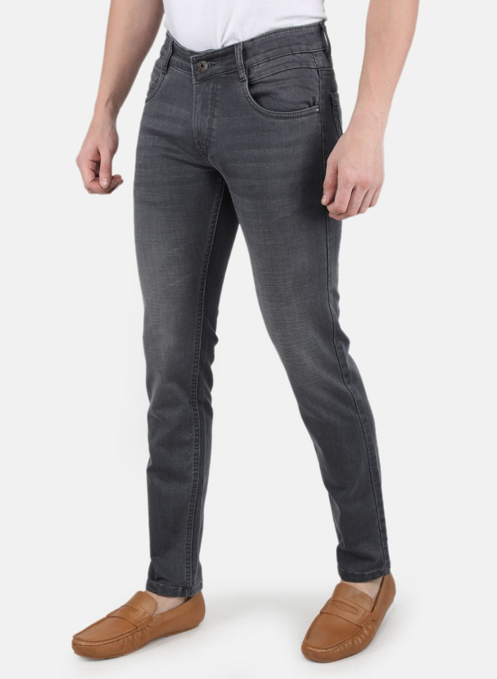 Men Grey Skinny Fit Denim