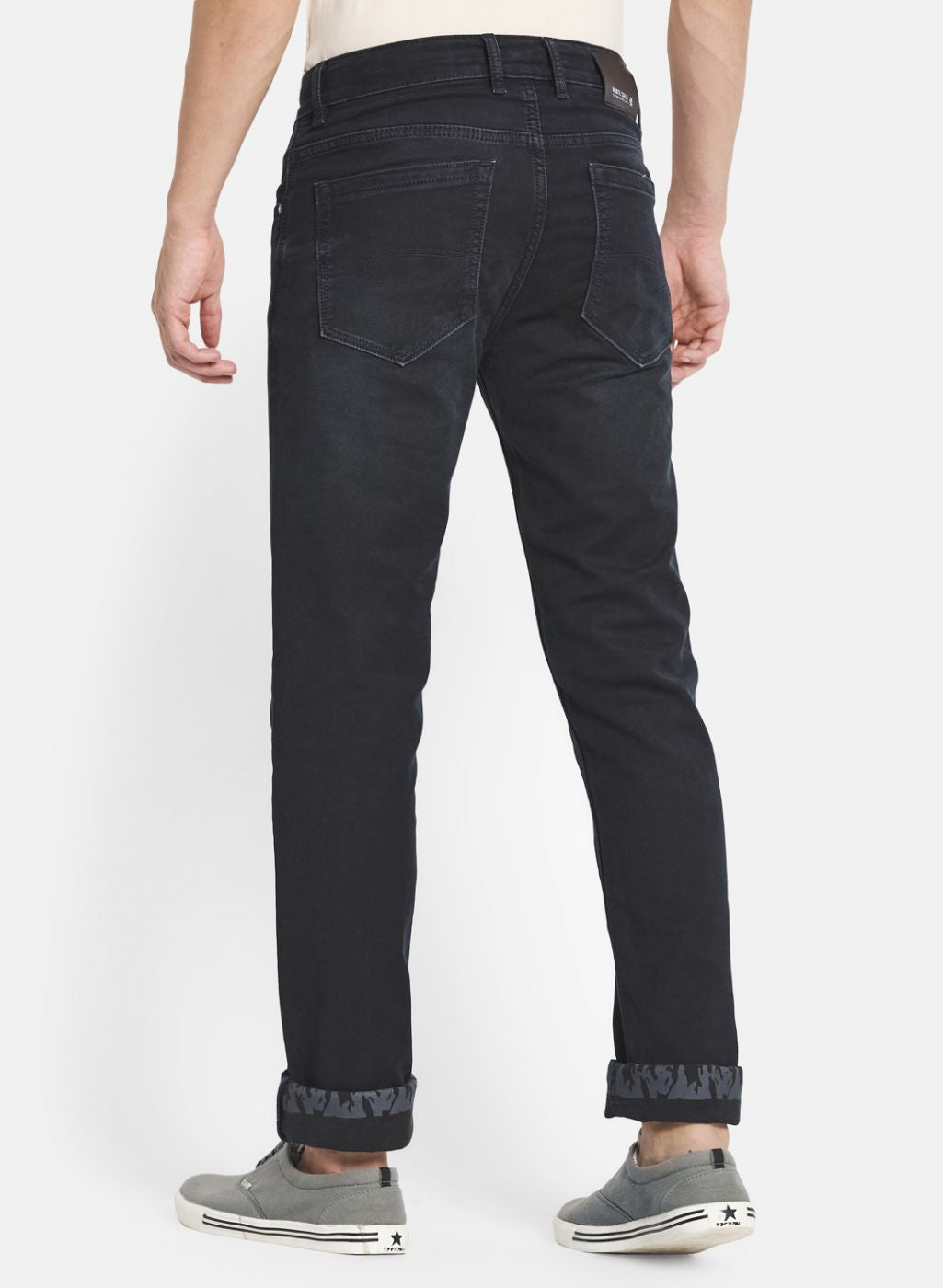 Men Olive Narrow Fit Denim