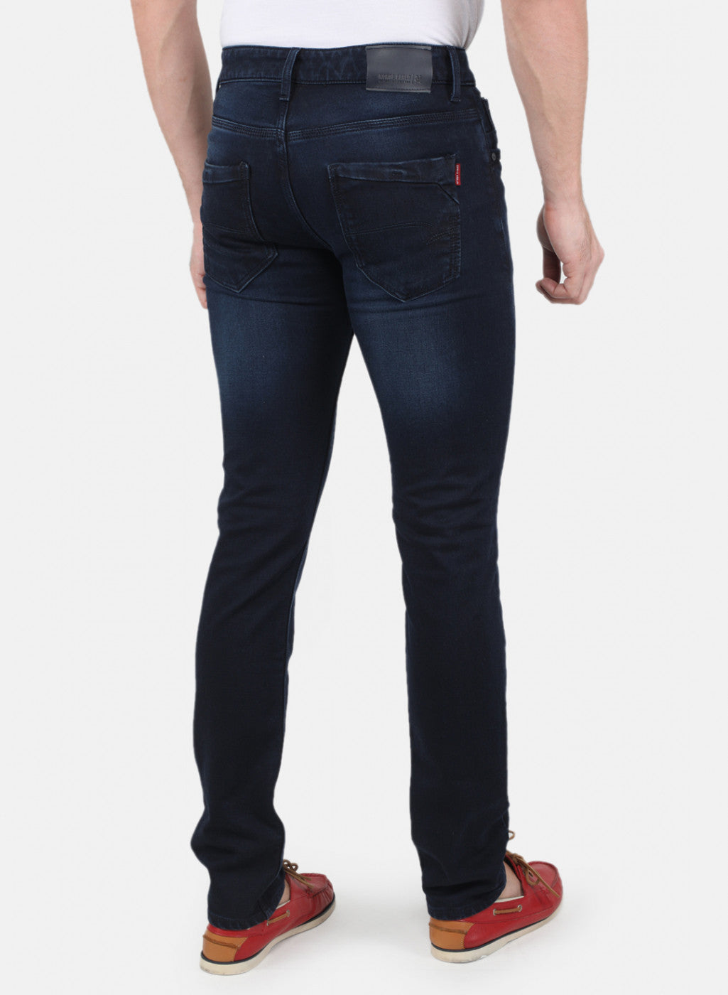 Men Navy Blue Narrow Fit Denim