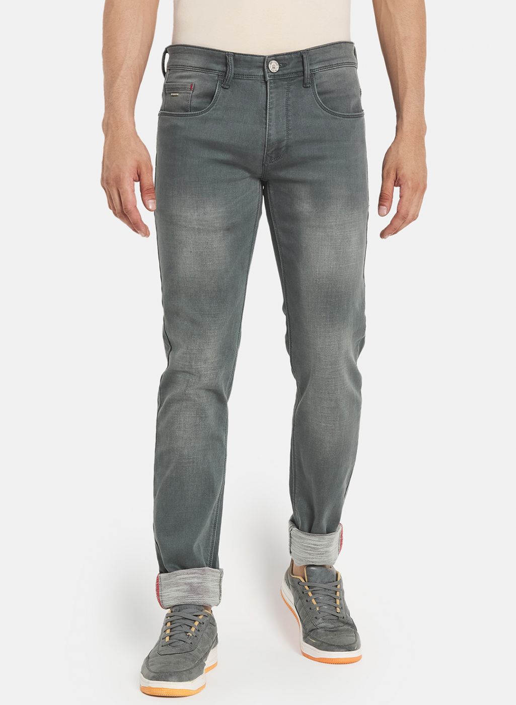 Men Green Skinny Fit Denim