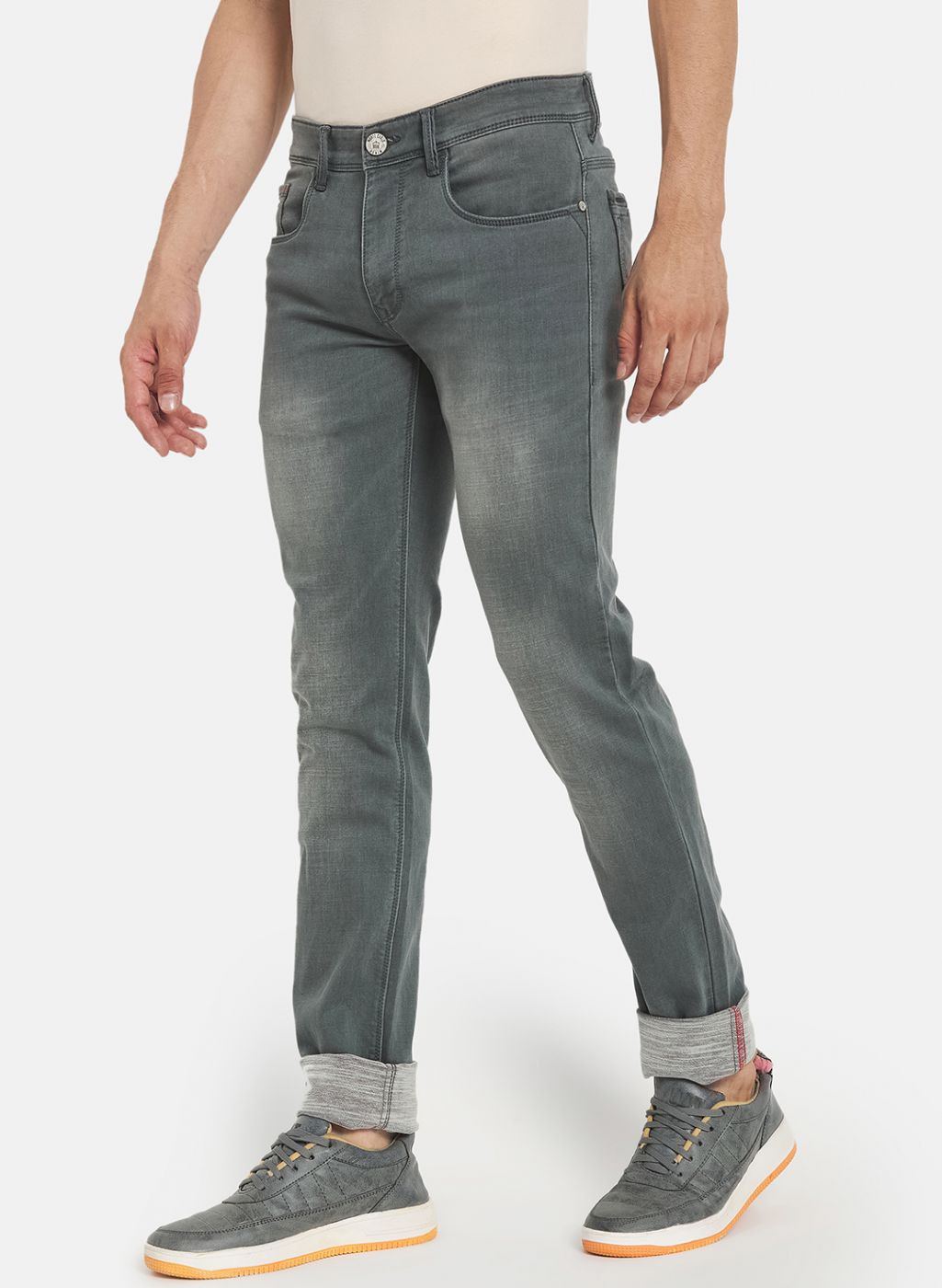 Men Green Skinny Fit Denim