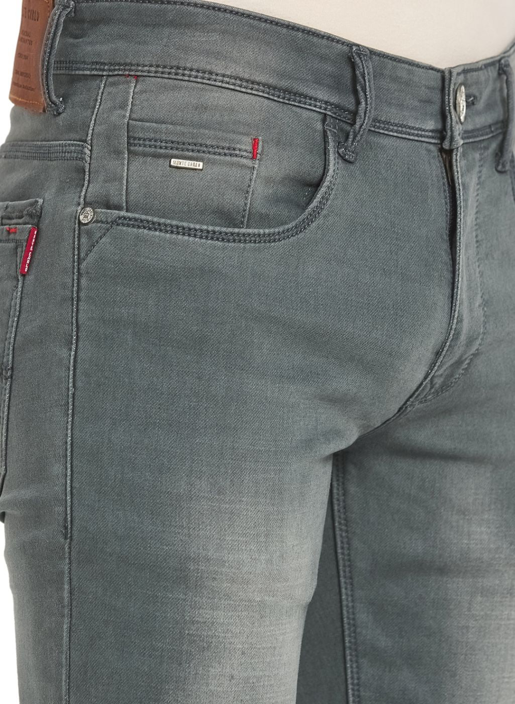 Men Green Skinny Fit Denim