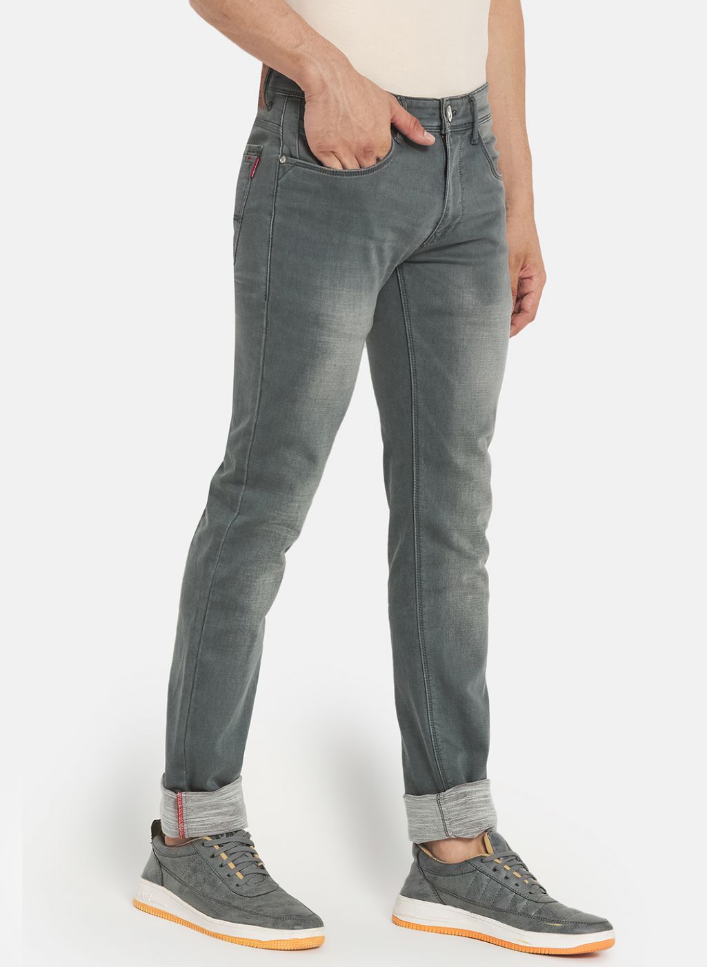 Men Green Skinny Fit Denim