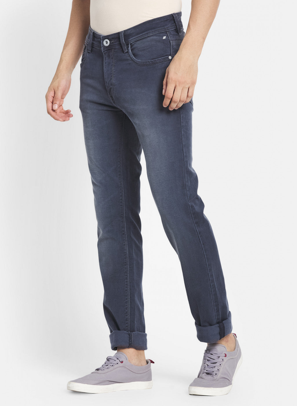 Men Grey Narrow Fit Denim