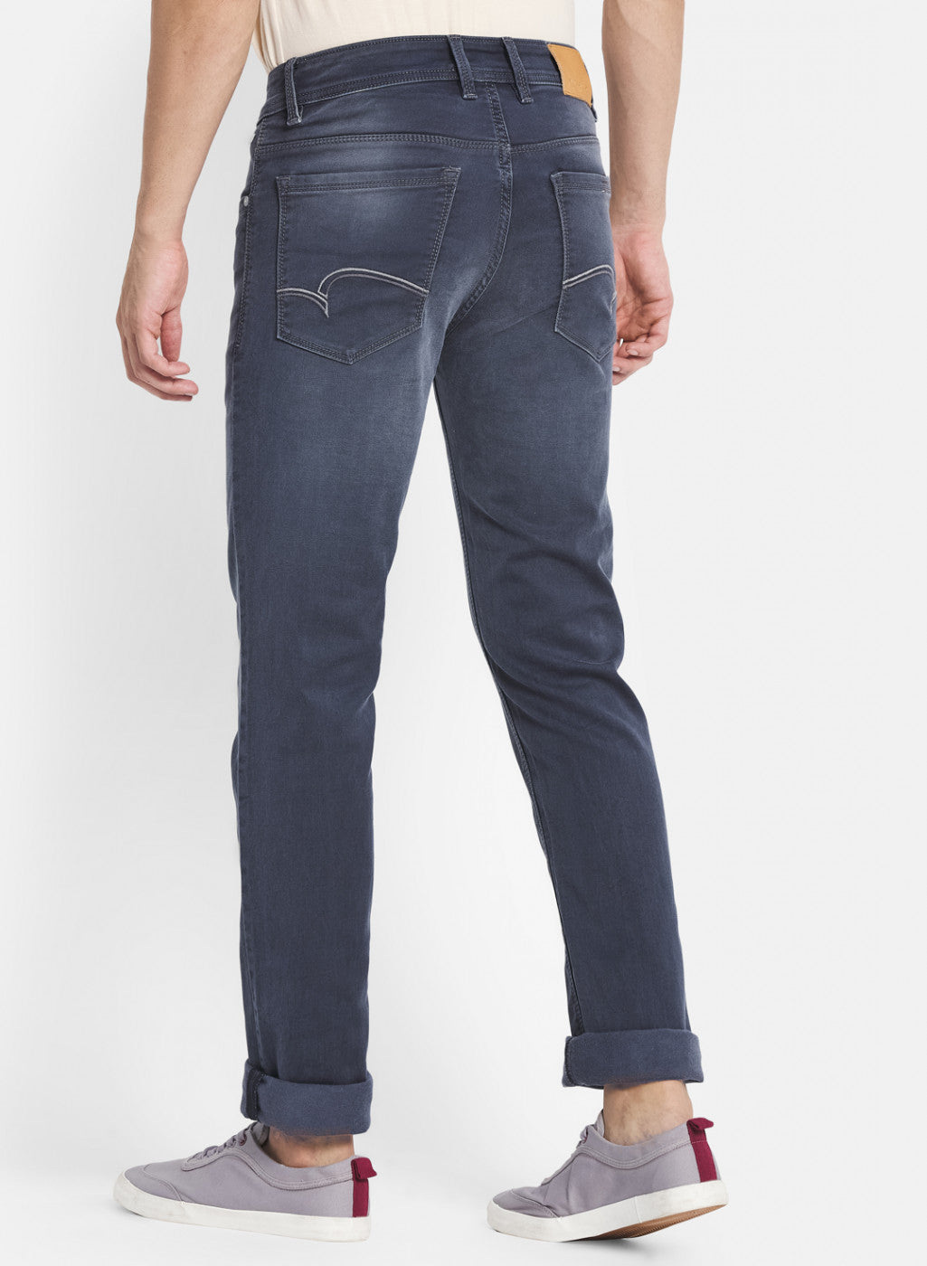 Men Grey Narrow Fit Denim