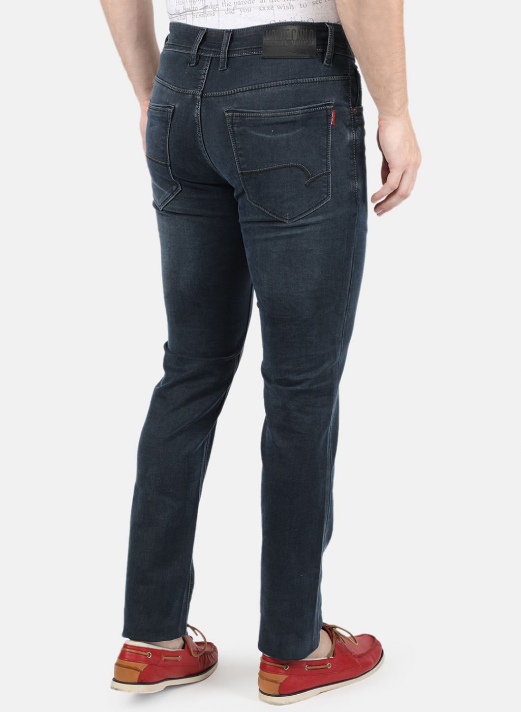 Men Navy Blue Narrow Fit Denim