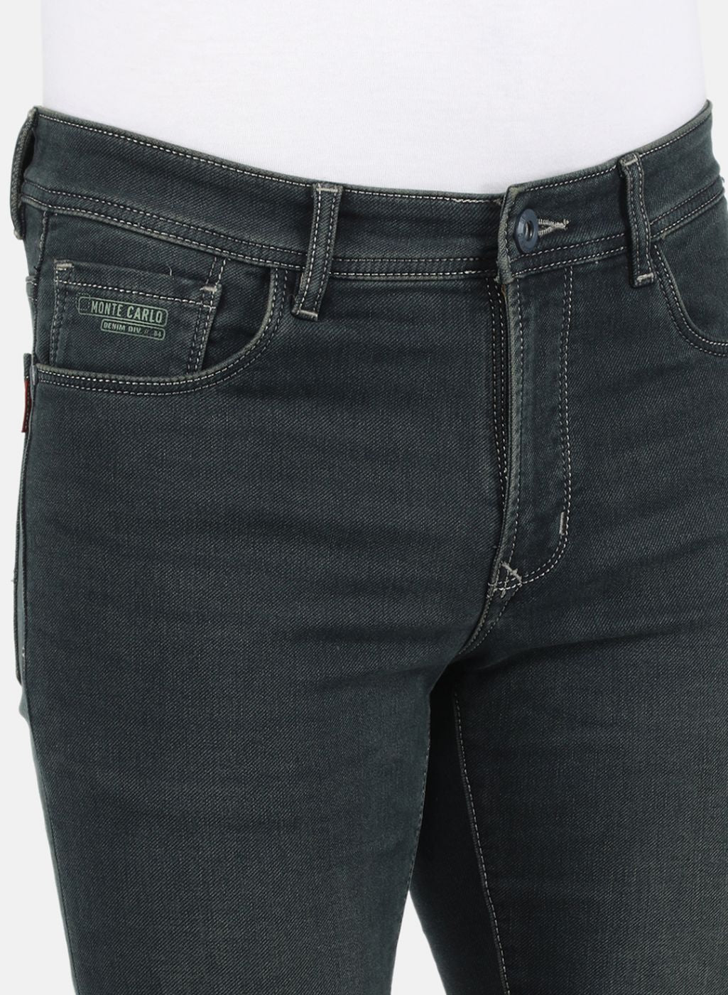 Men Green Narrow Fit Denim