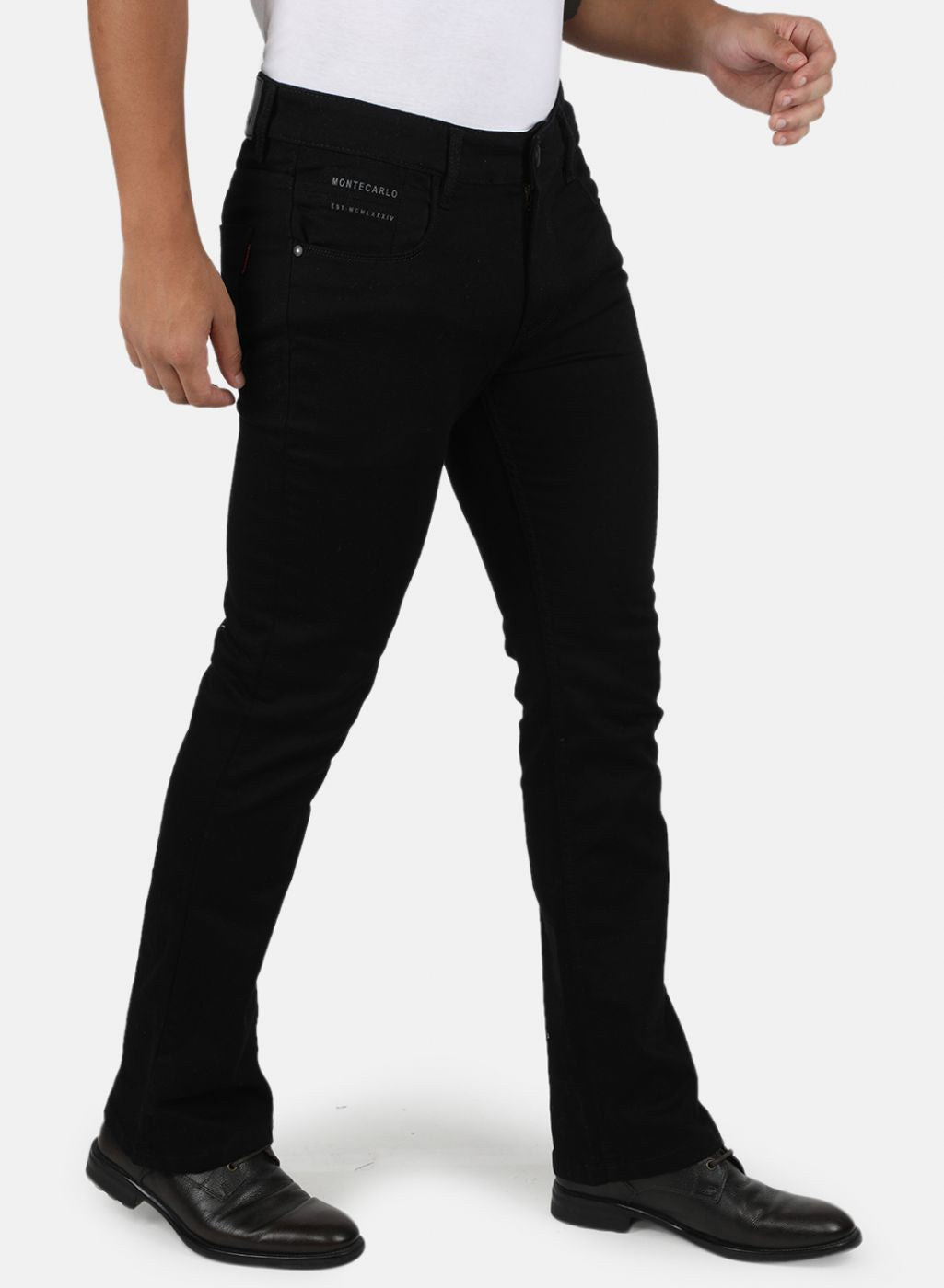 Men Black Narrow Fit Denim