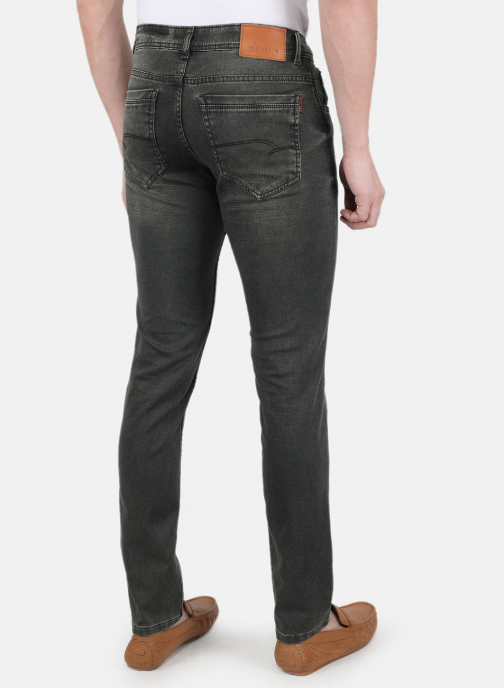 Men Olive Skinny Fit Denim