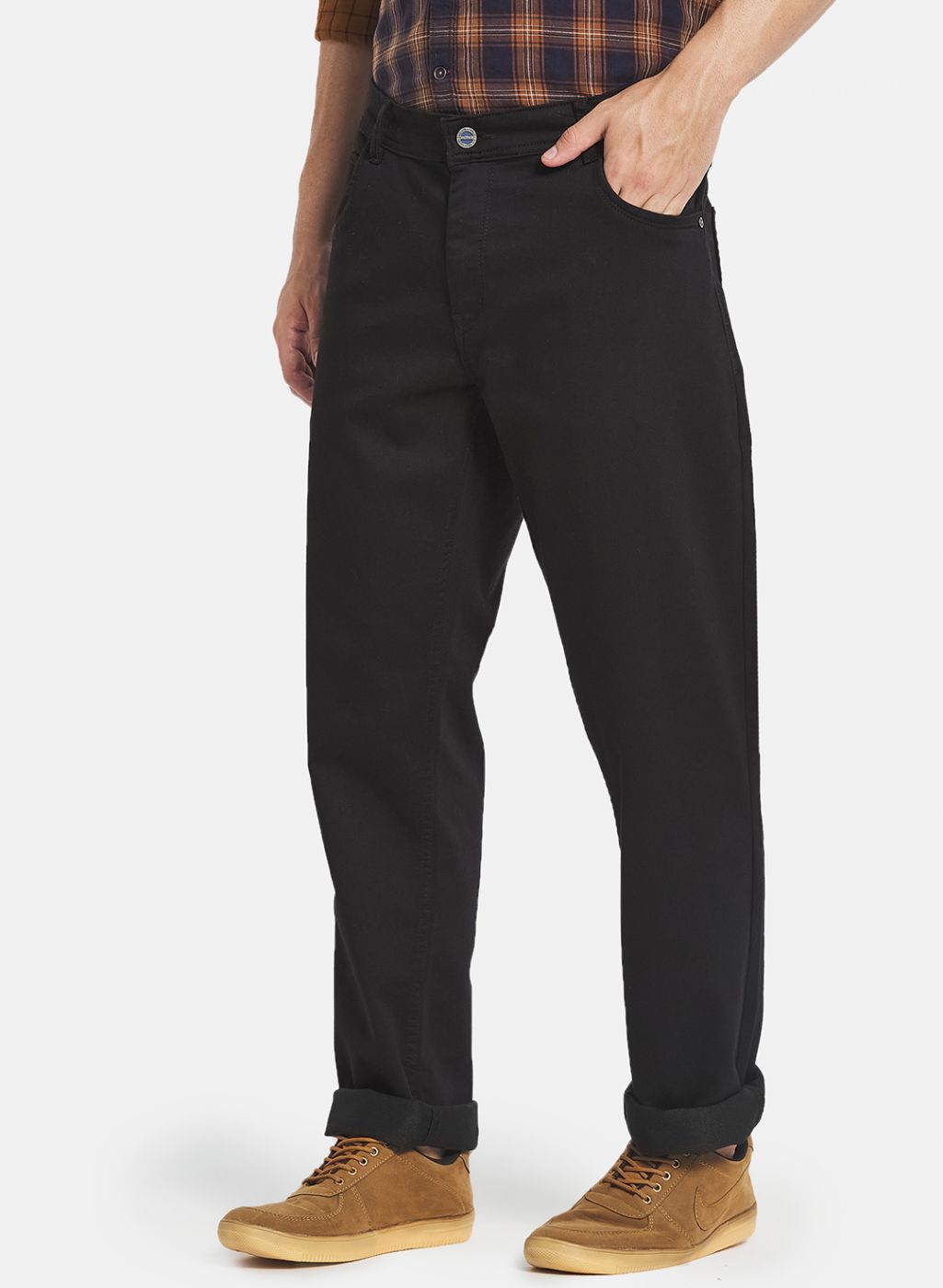 Men Black NArrow Fit Denim