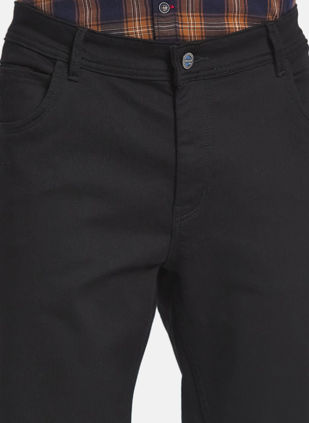 Men Black NArrow Fit Denim