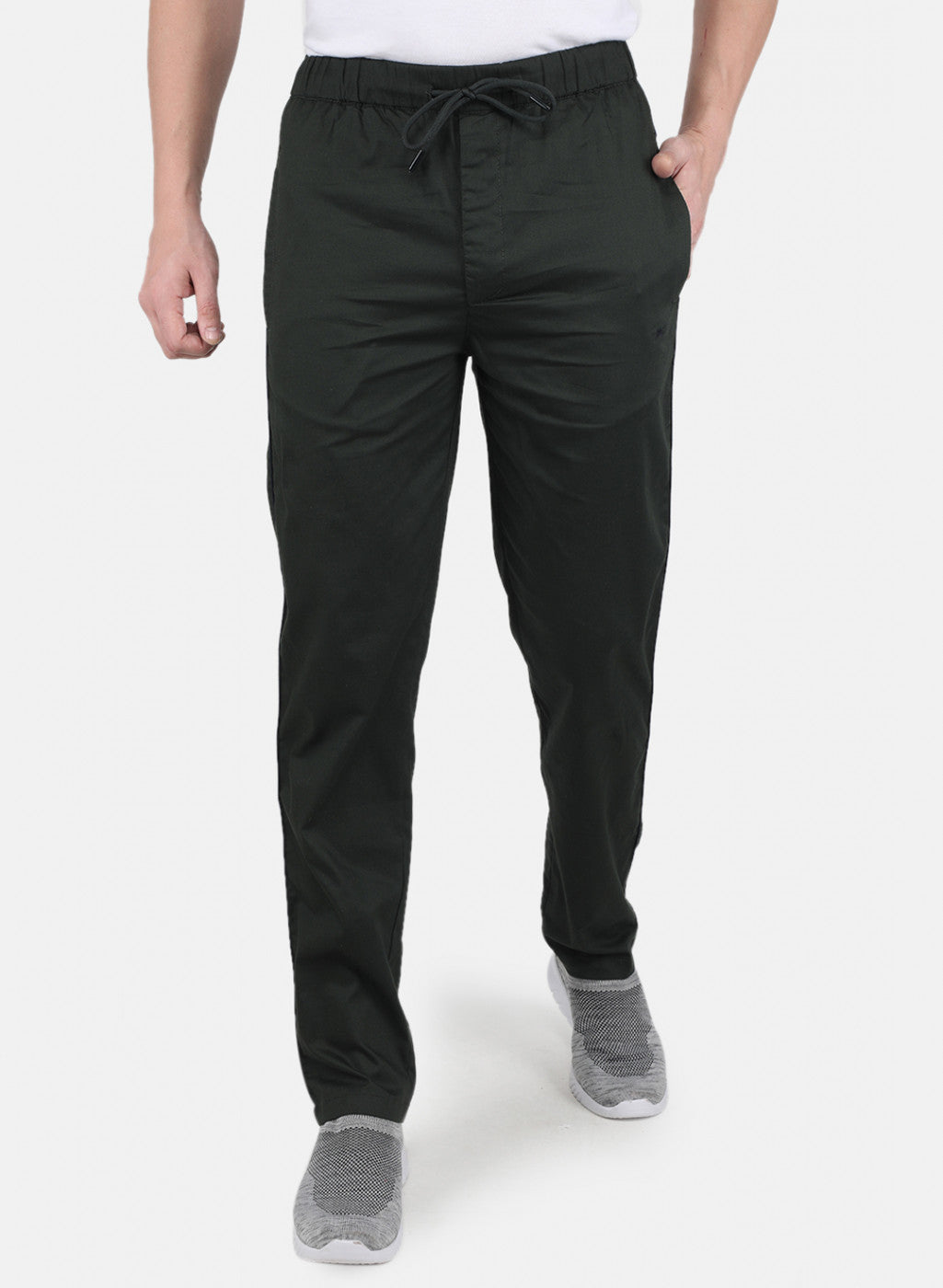 Men Olive Smart Fit Lower
