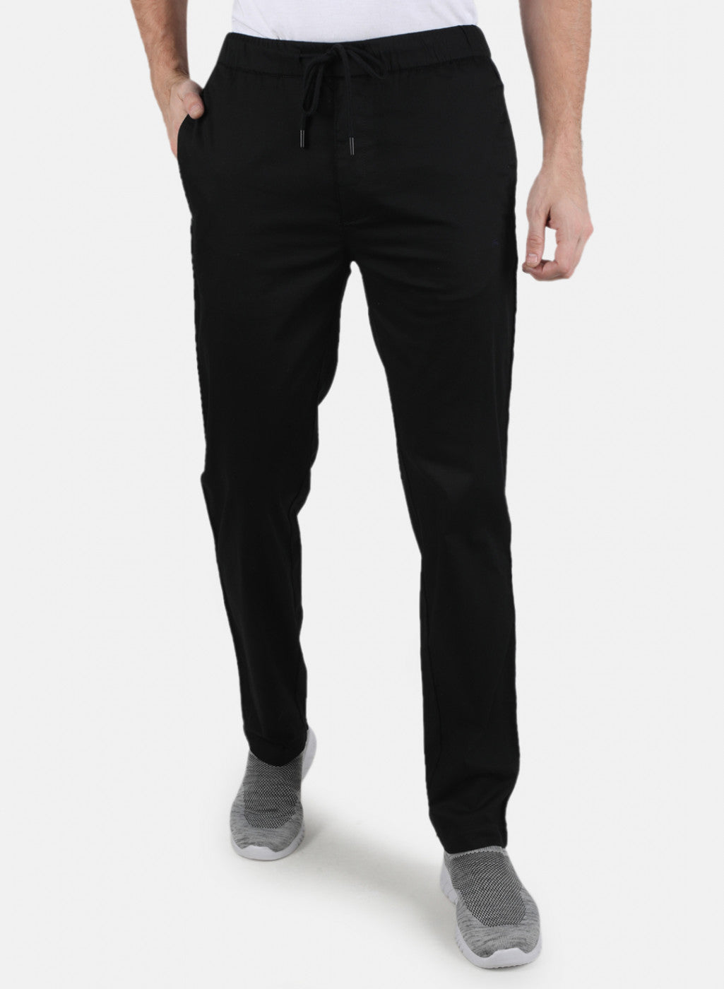Men Black Plain Lower
