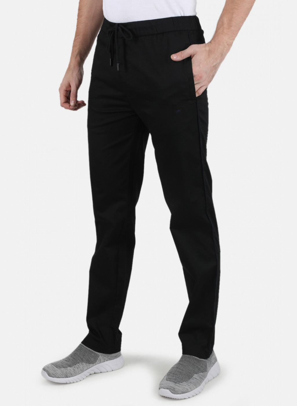Men Black Plain Lower
