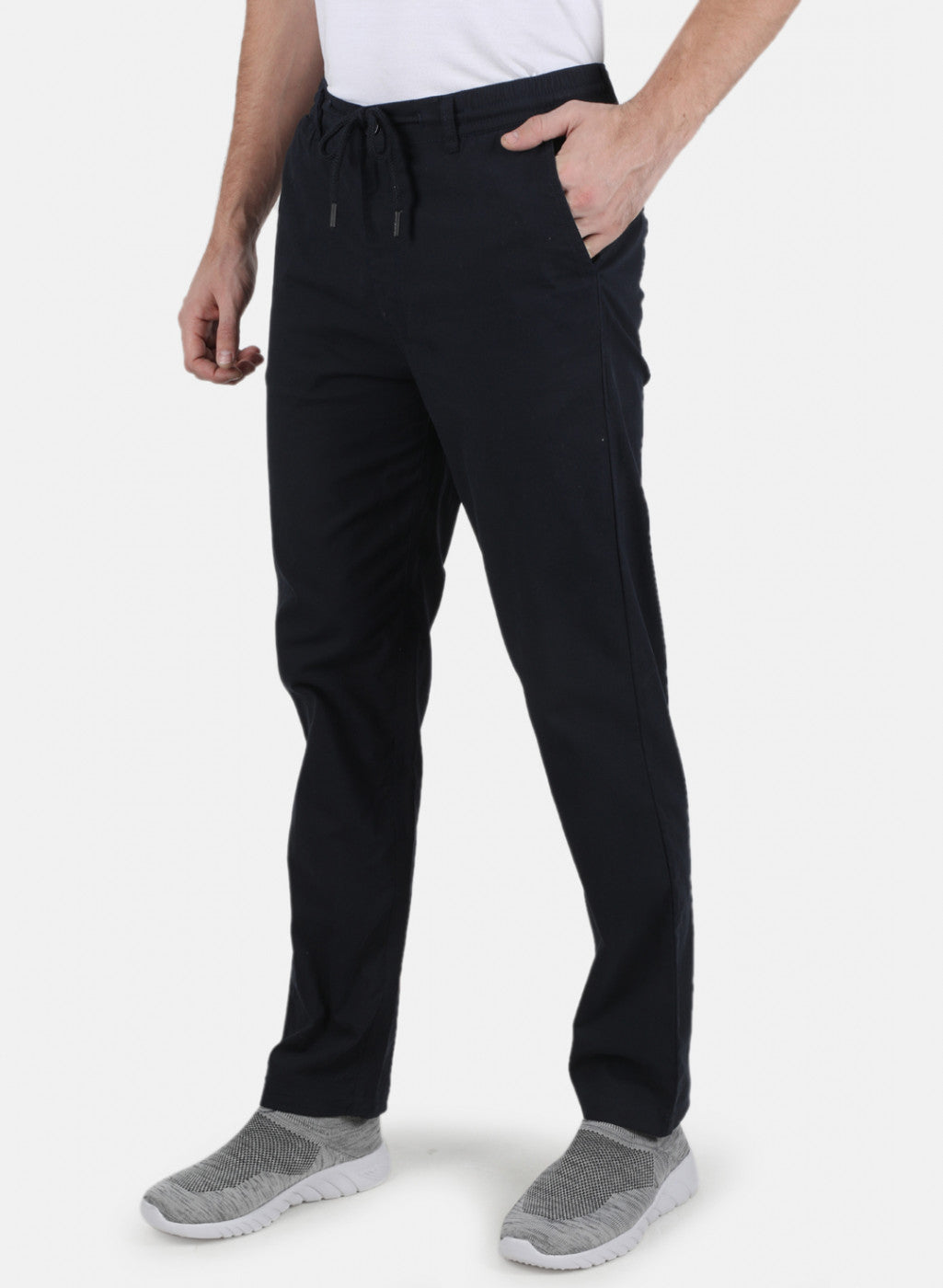 Men Black Plain Lower