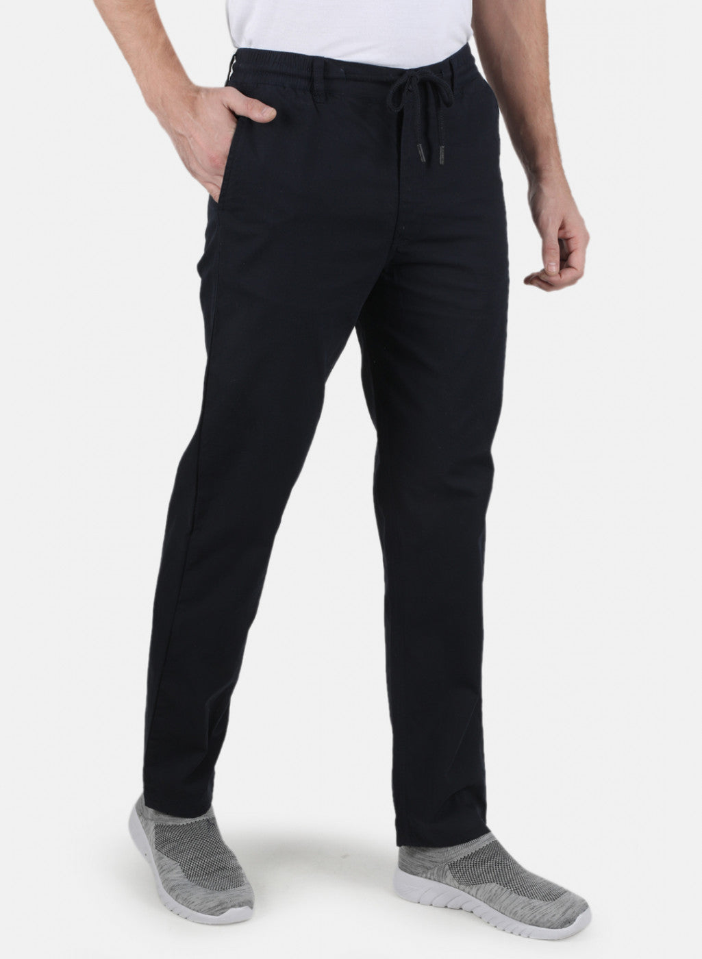 Men Black Plain Lower