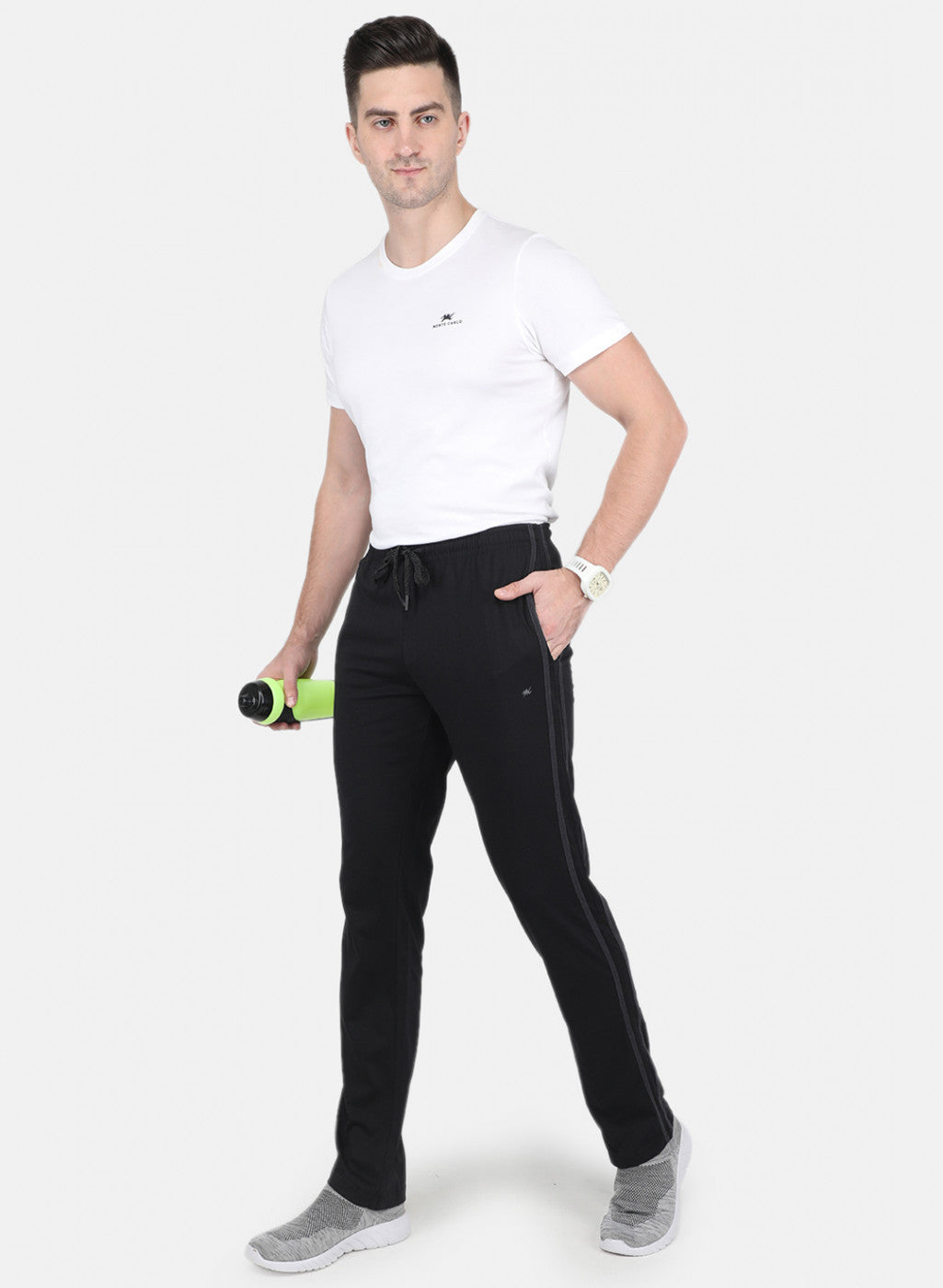Men Black Regular Fit Lower