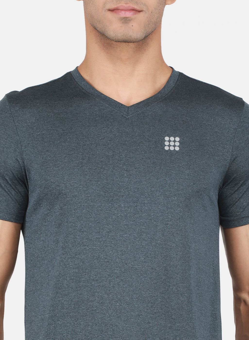 Rock.it Men Grey Solid T-Shirt