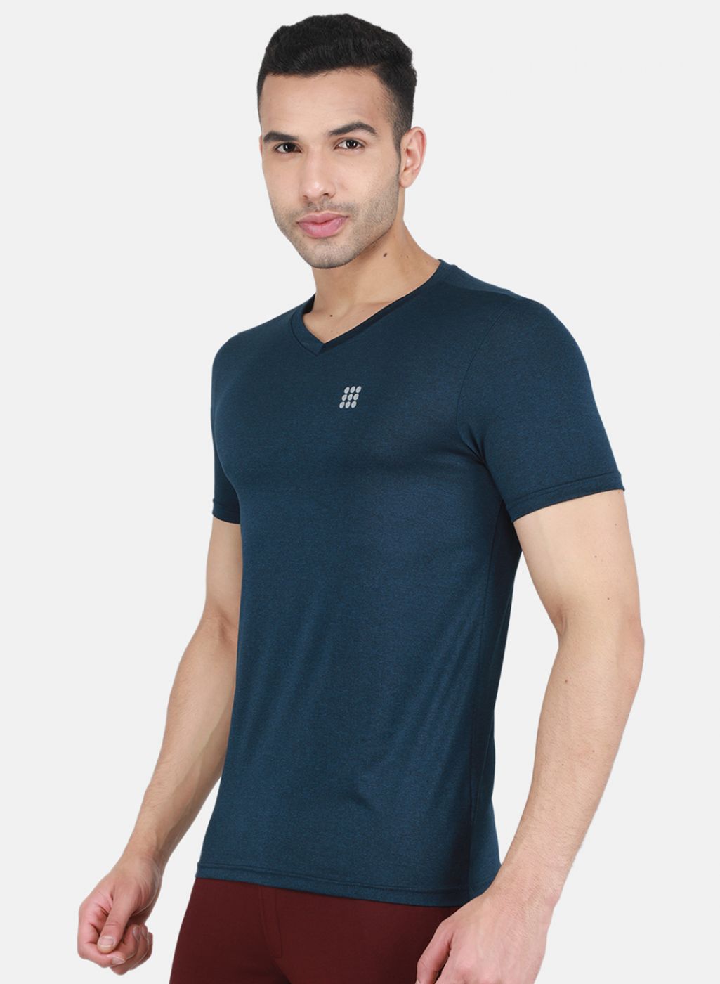 Rock.it Men Navy Blue Solid T-Shirt
