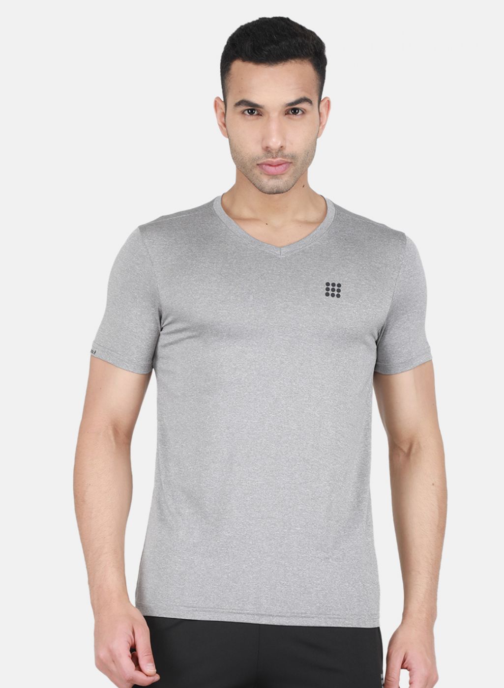Rock.it Men Grey Solid T-Shirt