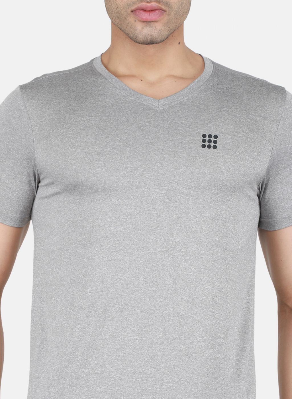 Rock.it Men Grey Solid T-Shirt