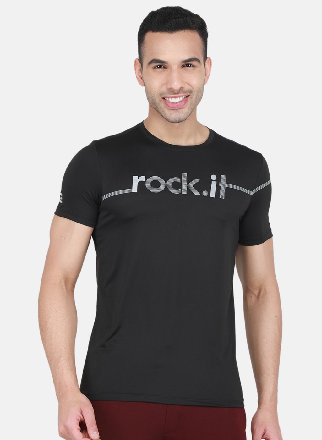 Rock.it Men Black Printed T-Shirt